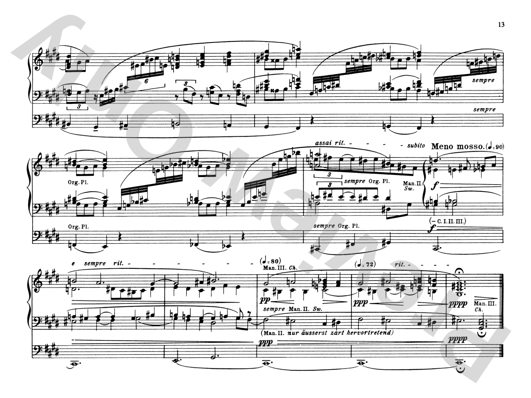 Reger: Organ Works, Op. 65: Organ Comb Bound Book