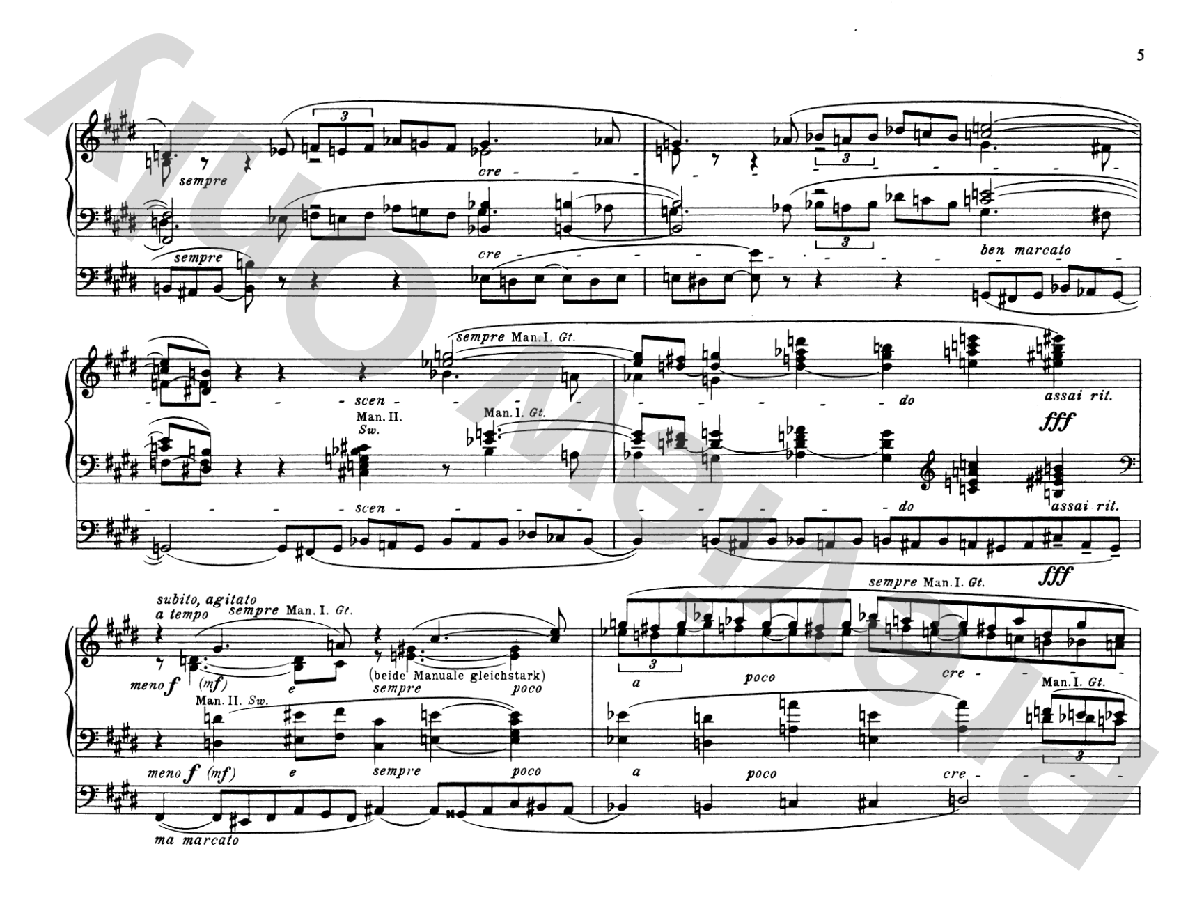 Reger: Organ Works, Op. 65: Organ Comb Bound Book