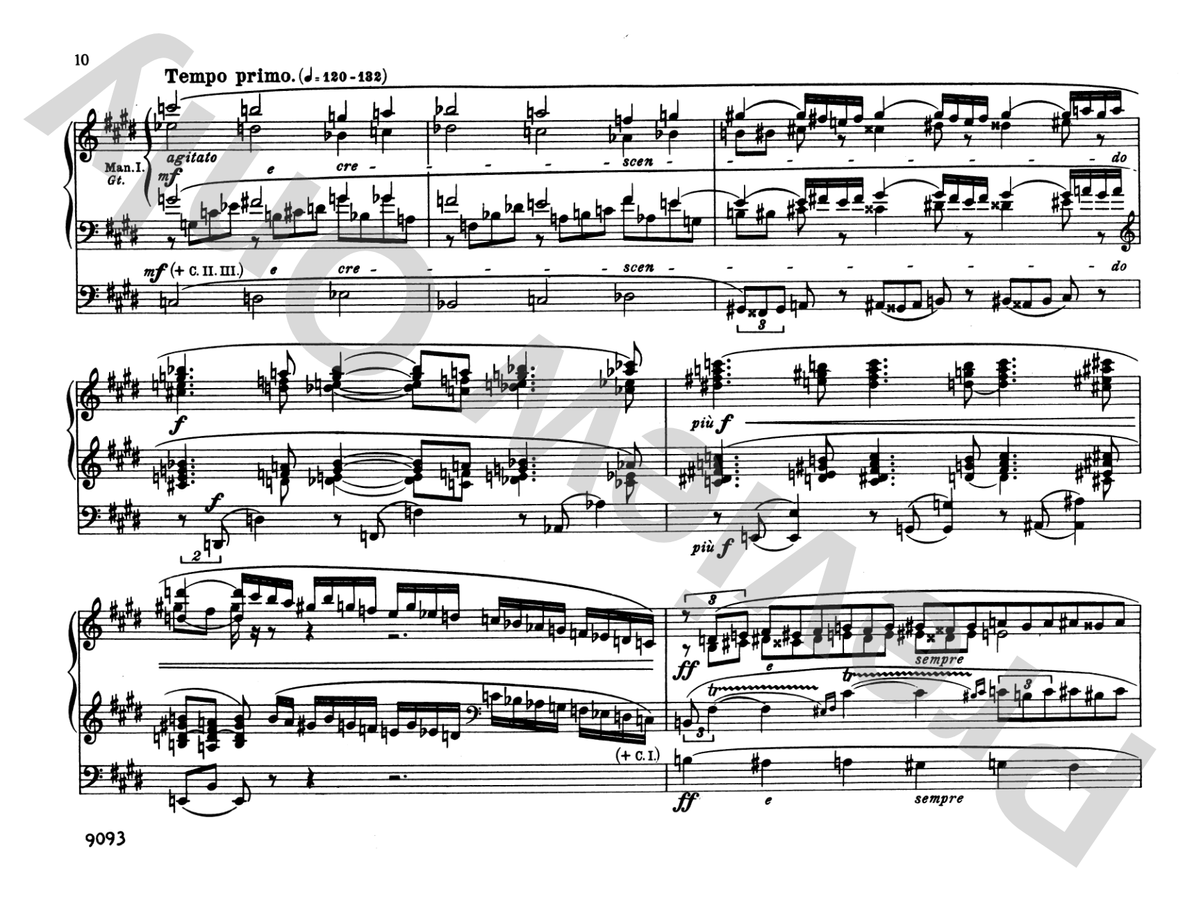Reger: Organ Works, Op. 65: Organ Comb Bound Book