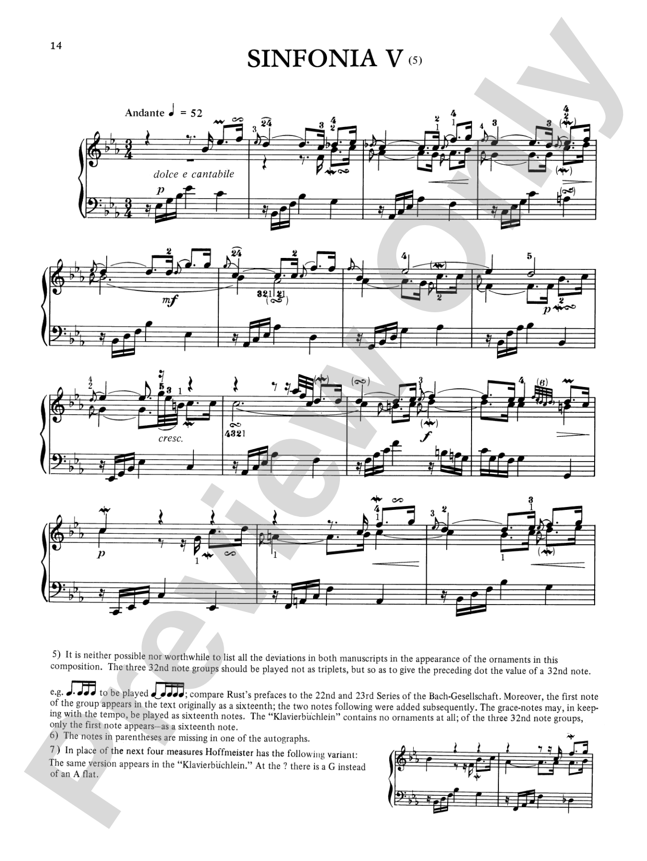 Bach: Three-Part Inventions (Ed. Hans Bischoff)
