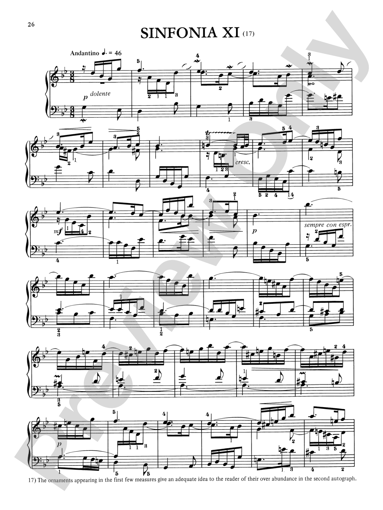 Bach: Three-Part Inventions (Ed. Hans Bischoff)