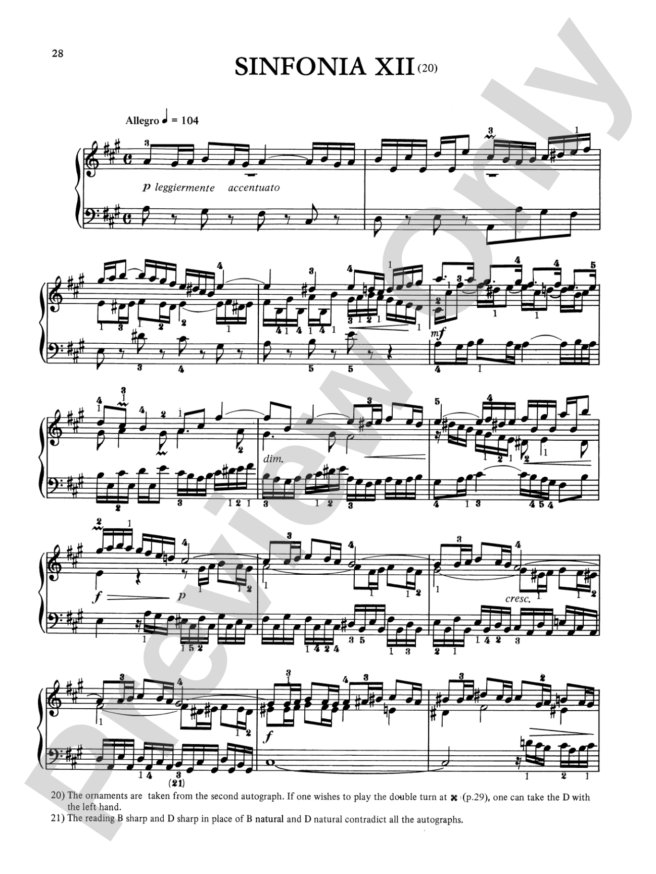 Bach: Three-Part Inventions (Ed. Hans Bischoff)