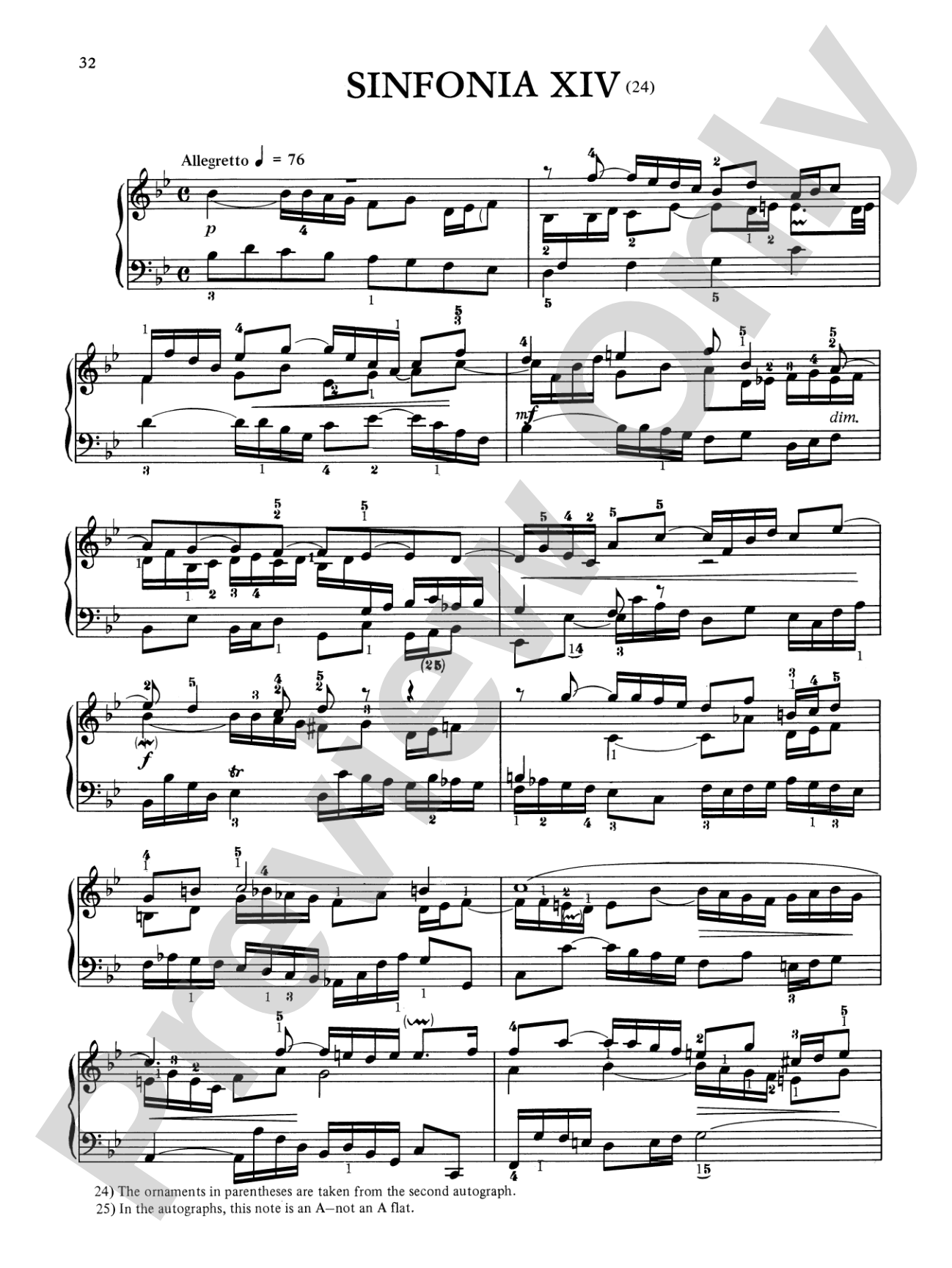 Bach: Three-Part Inventions (Ed. Hans Bischoff)