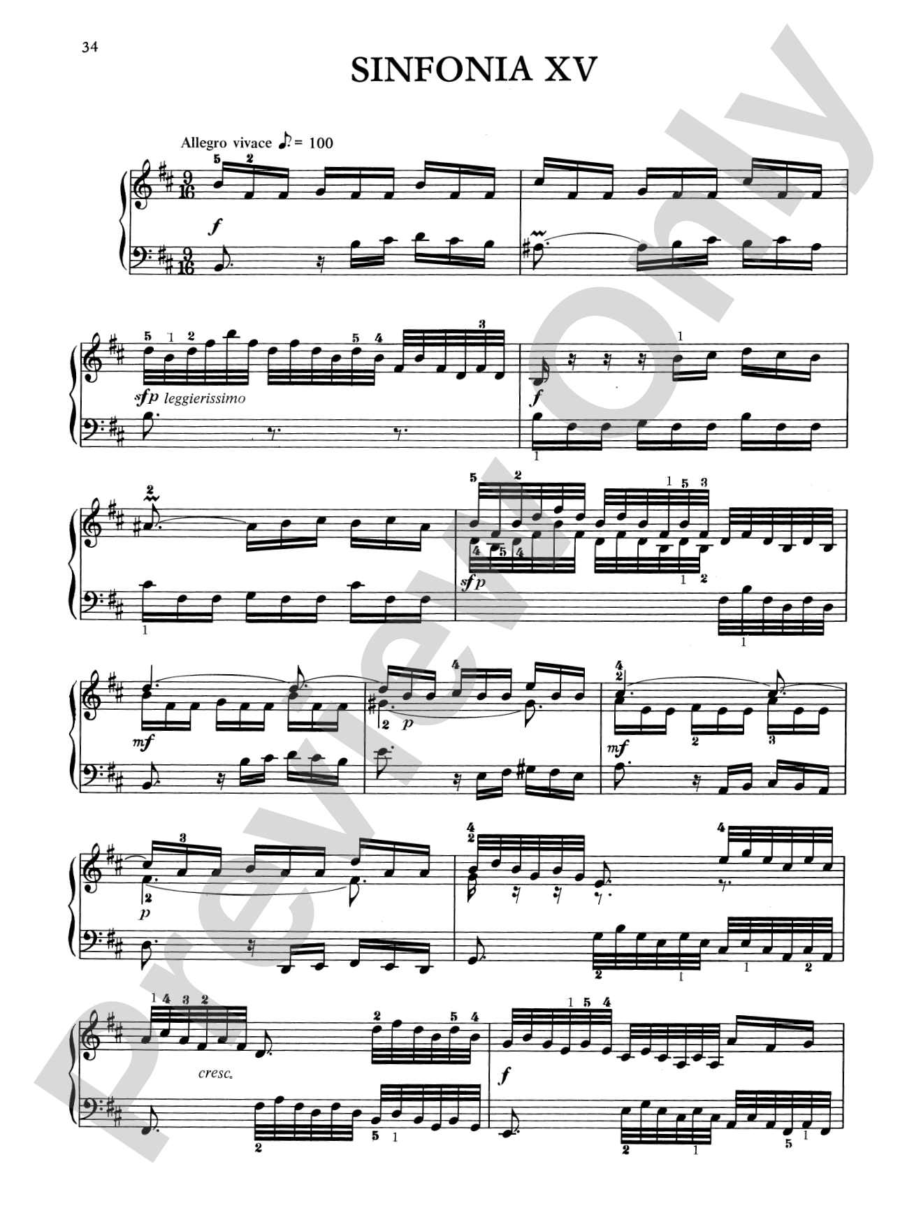Bach: Three-Part Inventions (Ed. Hans Bischoff)