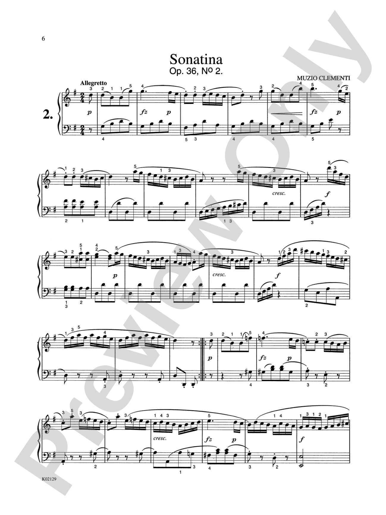 Clementi: Six Sonatinas, Op. 36