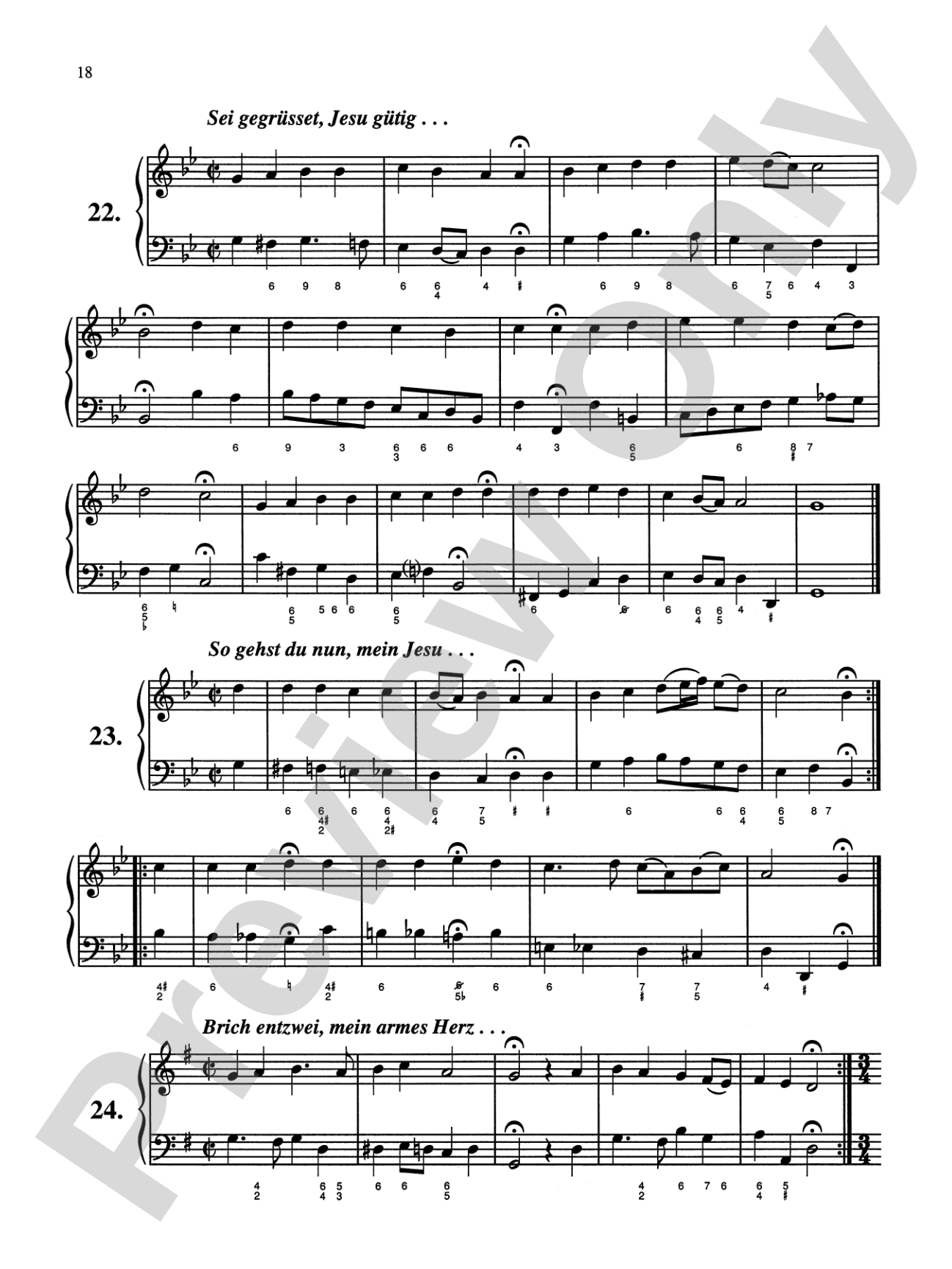 Bach: Sixty-nine Chorales with figured bass (Ed. Hans Bischoff): Piano Book