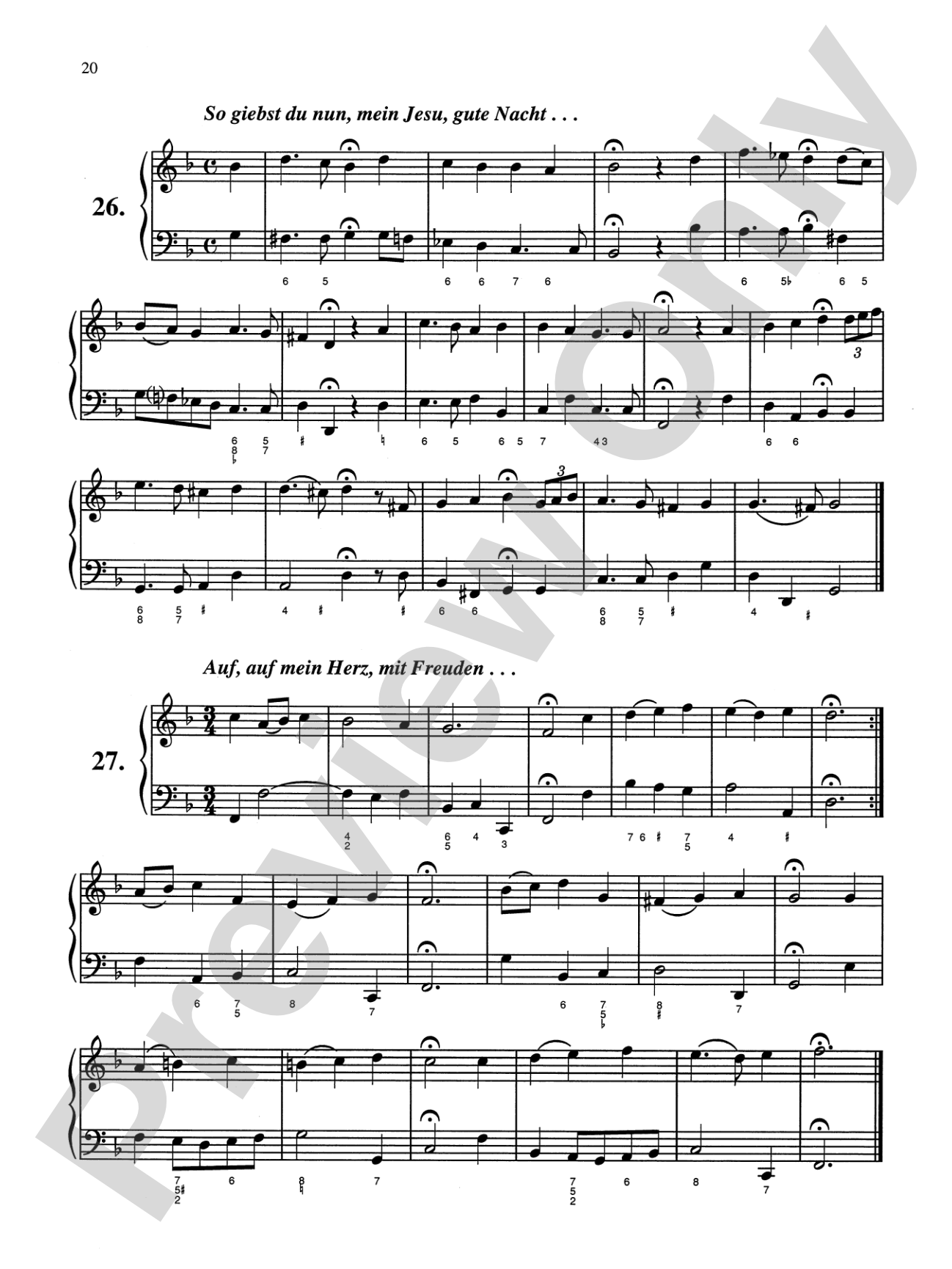 Bach: Sixty-nine Chorales with figured bass (Ed. Hans Bischoff): Piano Book