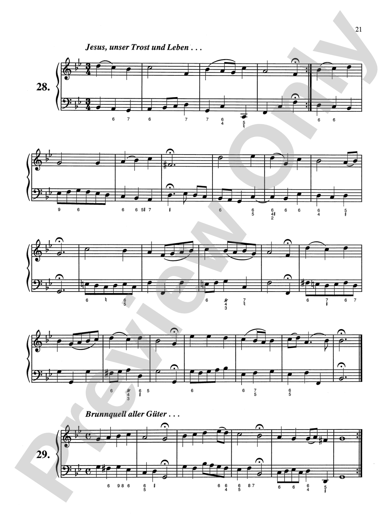 Bach: Sixty-nine Chorales with figured bass (Ed. Hans Bischoff): Piano Book