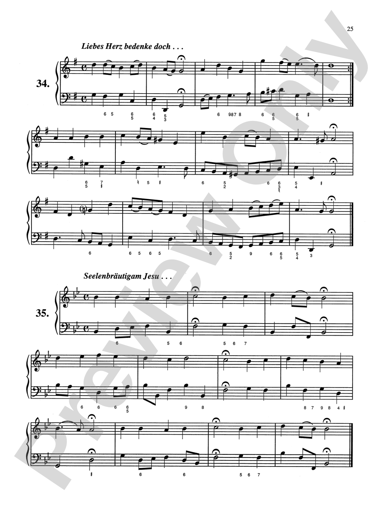 Bach: Sixty-nine Chorales with figured bass (Ed. Hans Bischoff): Piano Book