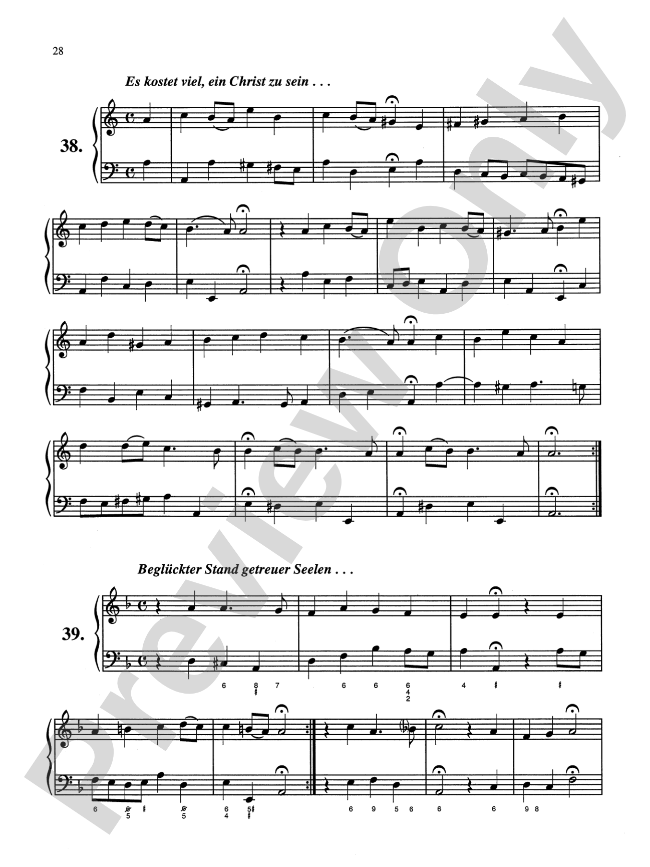 Bach: Sixty-nine Chorales with figured bass (Ed. Hans Bischoff): Piano Book