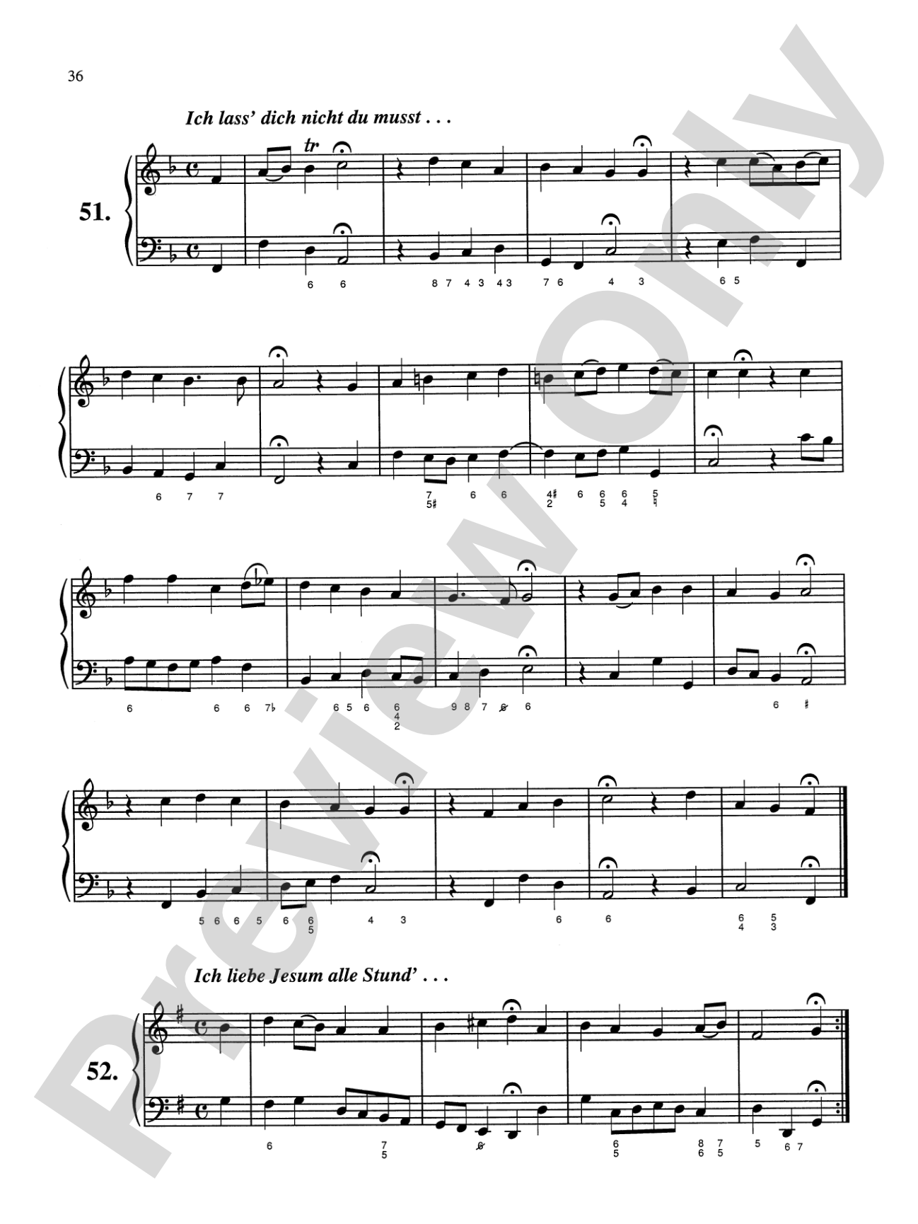 Bach: Sixty-nine Chorales with figured bass (Ed. Hans Bischoff): Piano Book