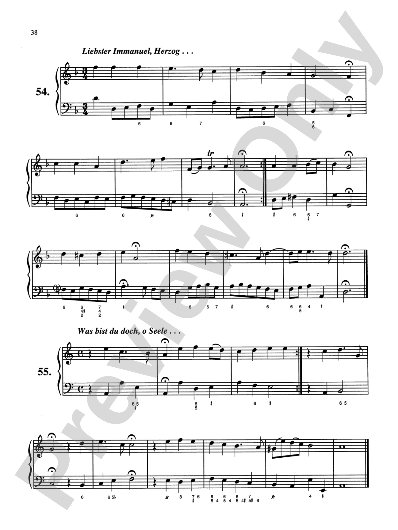 Bach: Sixty-nine Chorales with figured bass (Ed. Hans Bischoff): Piano Book