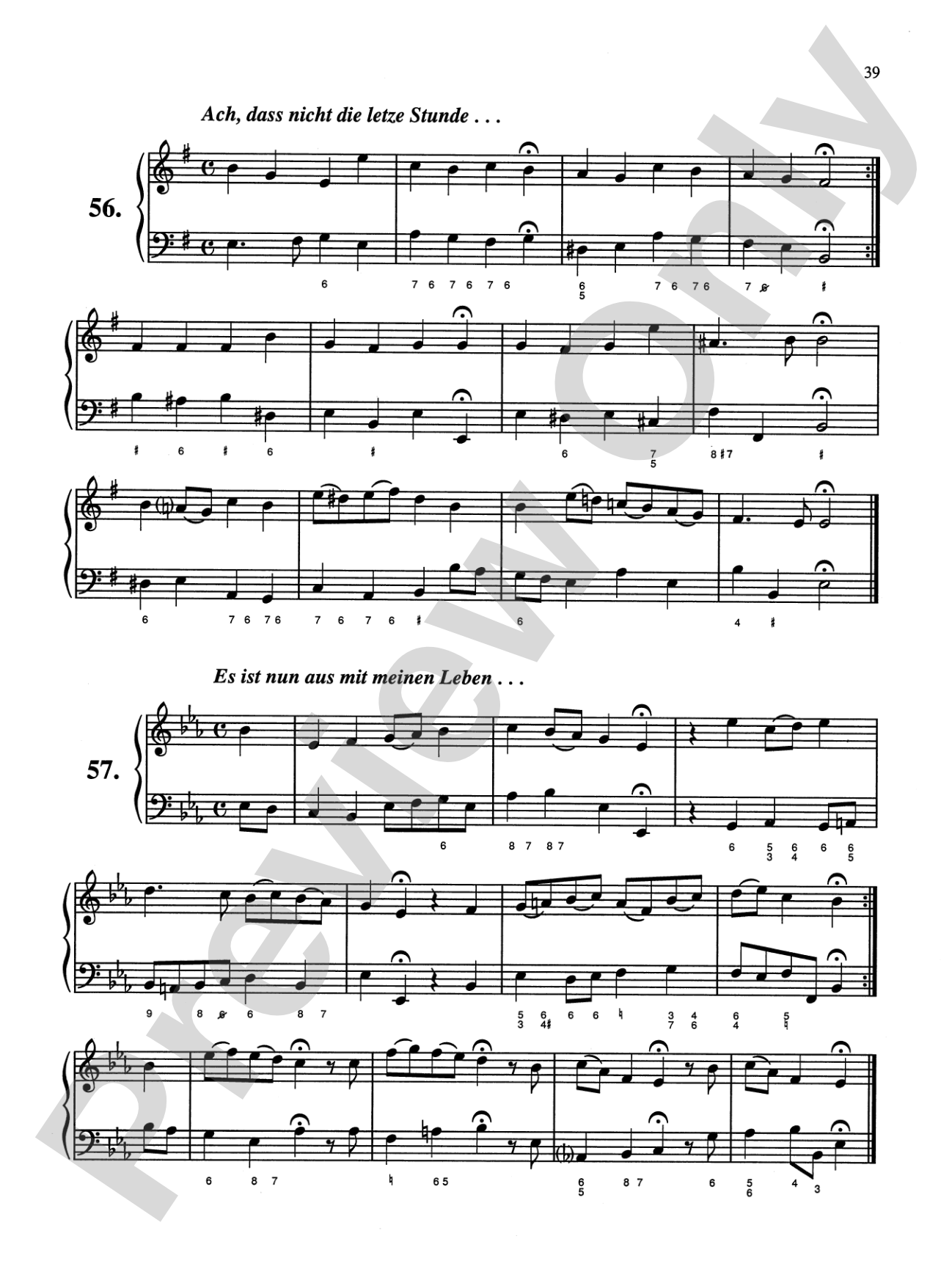 Bach: Sixty-nine Chorales with figured bass (Ed. Hans Bischoff): Piano Book
