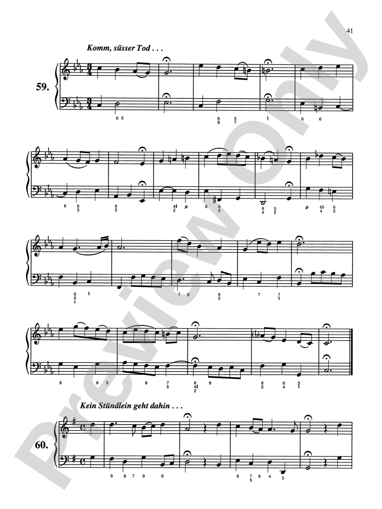 Bach: Sixty-nine Chorales with figured bass (Ed. Hans Bischoff): Piano Book