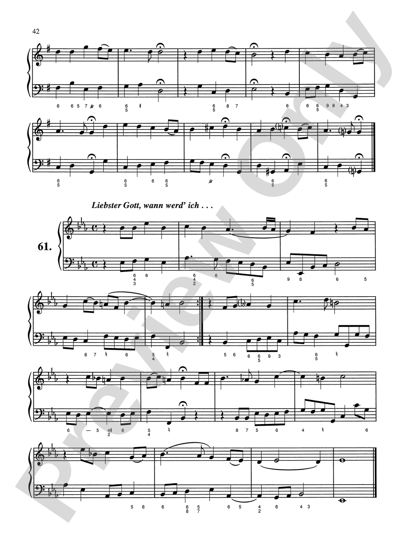 Bach: Sixty-nine Chorales with figured bass (Ed. Hans Bischoff): Piano Book