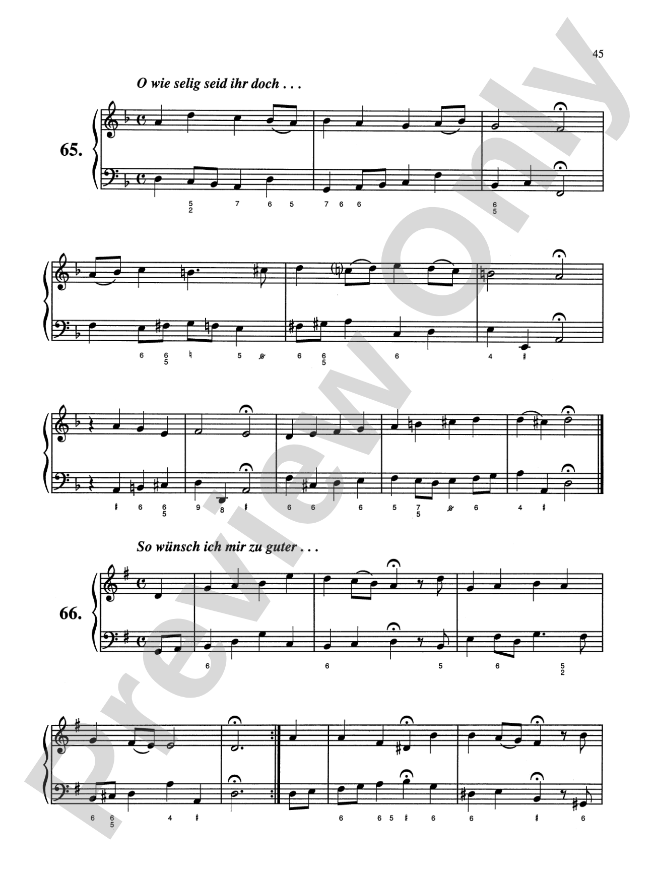 Bach: Sixty-nine Chorales with figured bass (Ed. Hans Bischoff): Piano Book