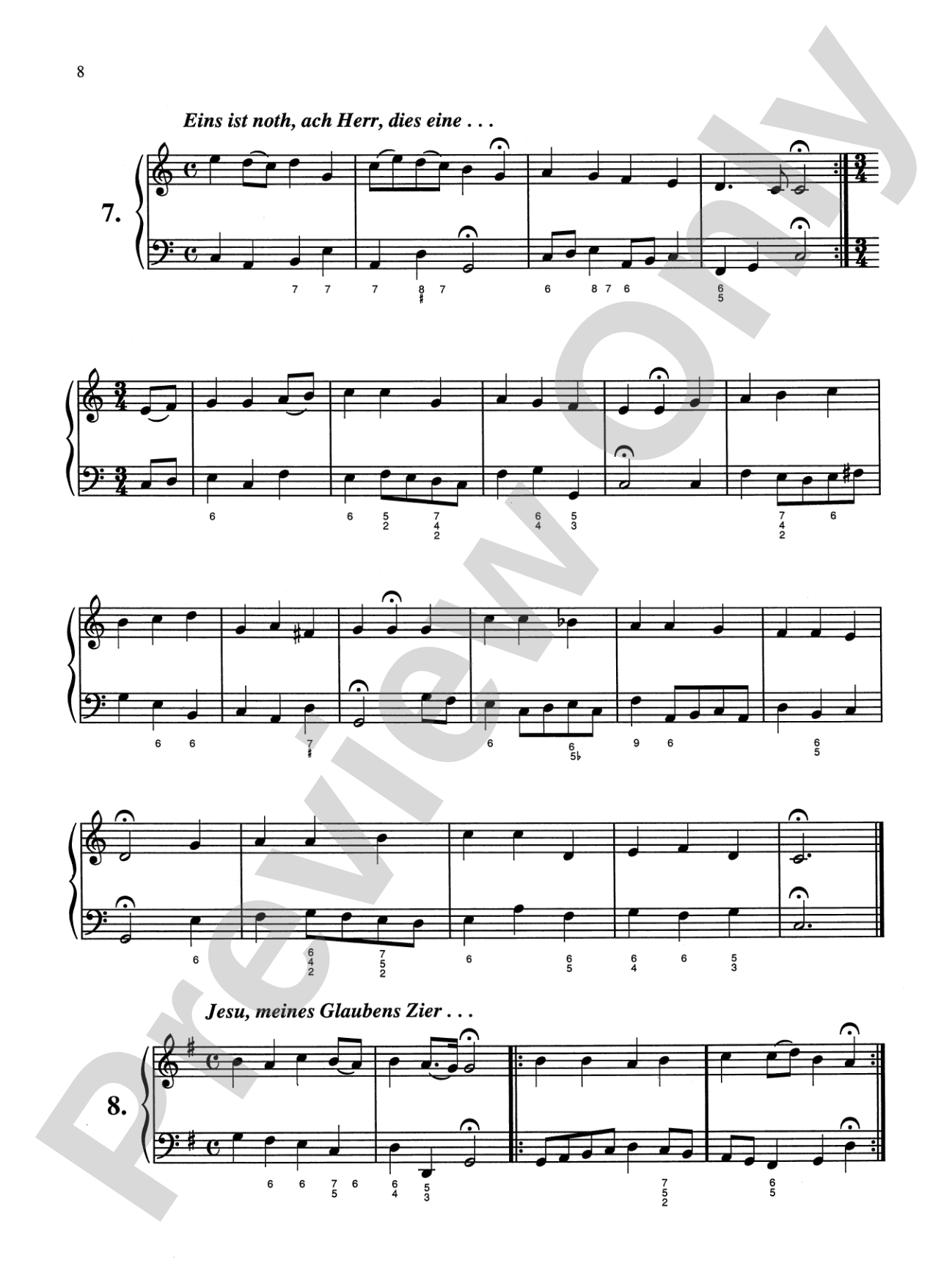 Bach: Sixty-nine Chorales with figured bass (Ed. Hans Bischoff): Piano Book
