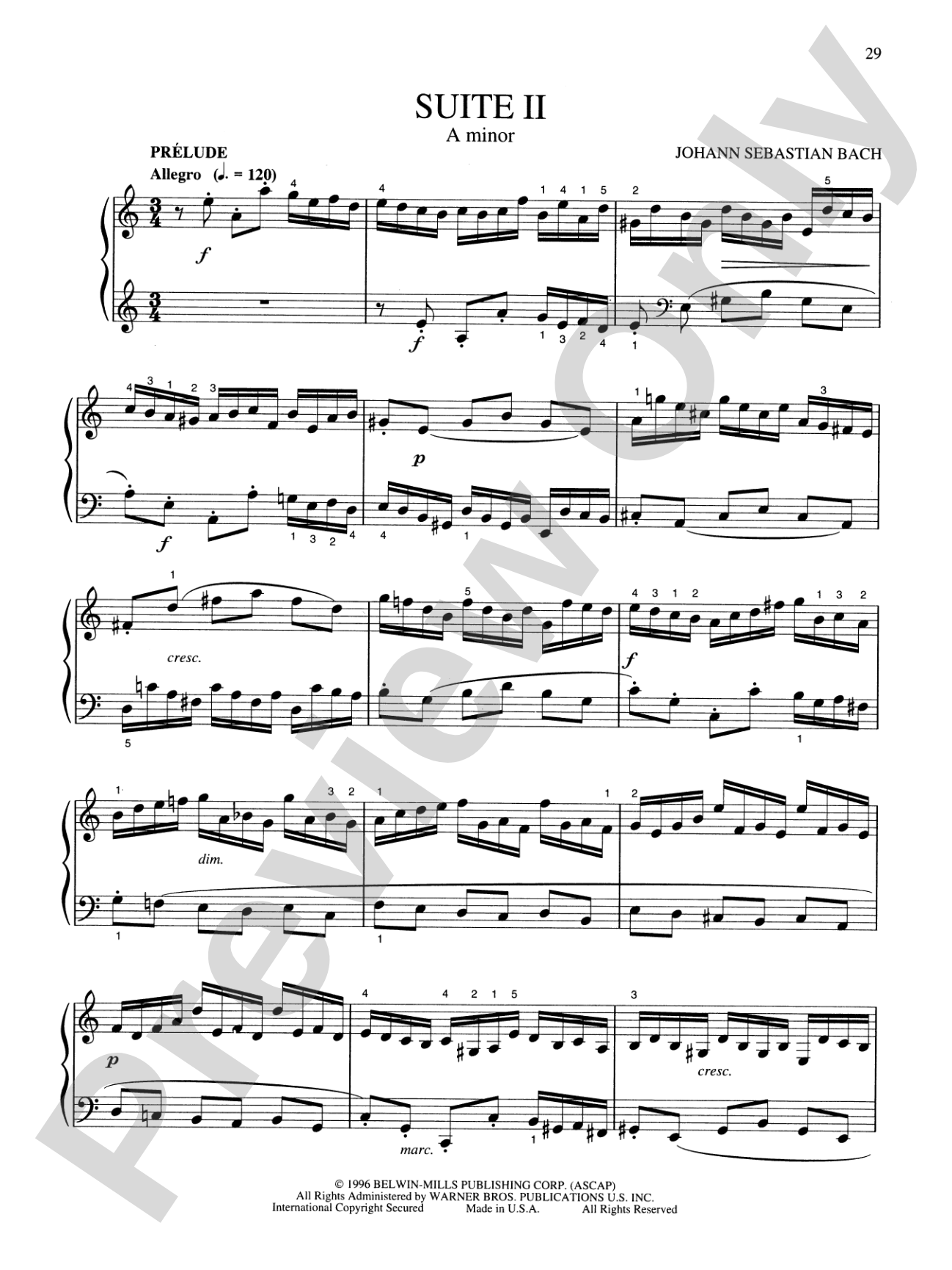 Bach: Six English Suites (Ed. Hans Bischoff)
