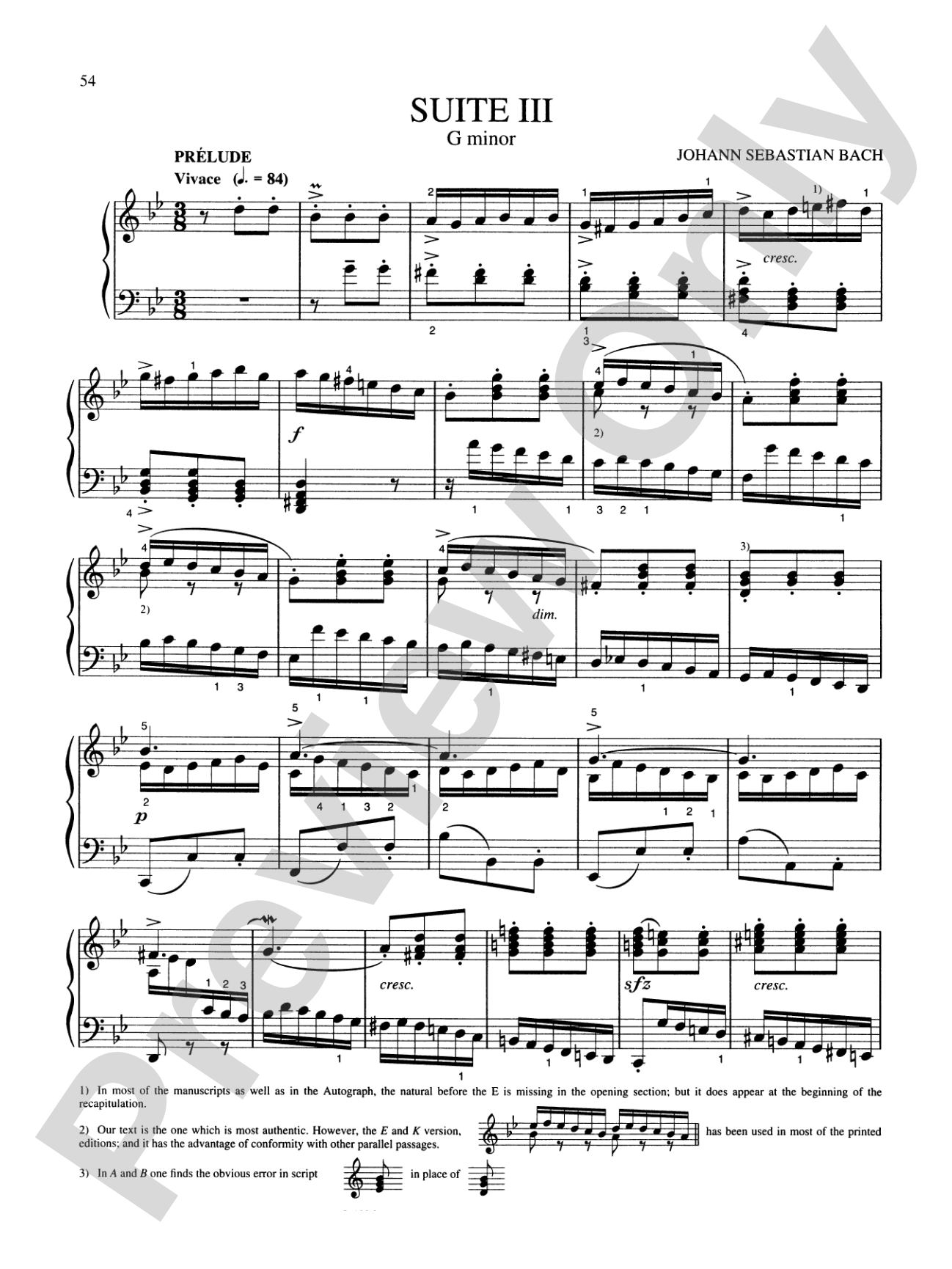 Bach: Six English Suites (Ed. Hans Bischoff)
