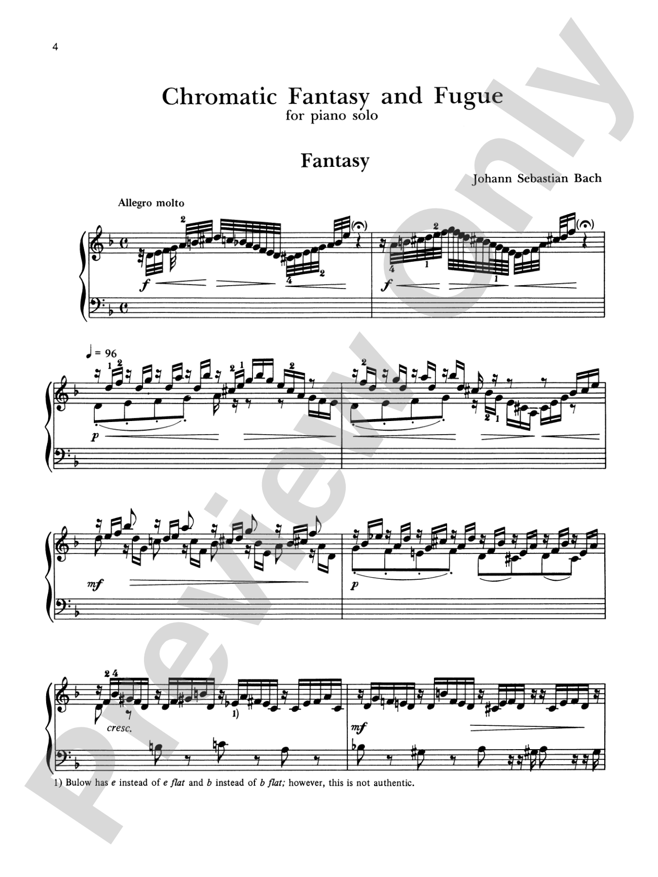 Bach: Chromatic Fantasy and Fugue (Ed. Hans Bischoff, translation by Alexander Lipsky)