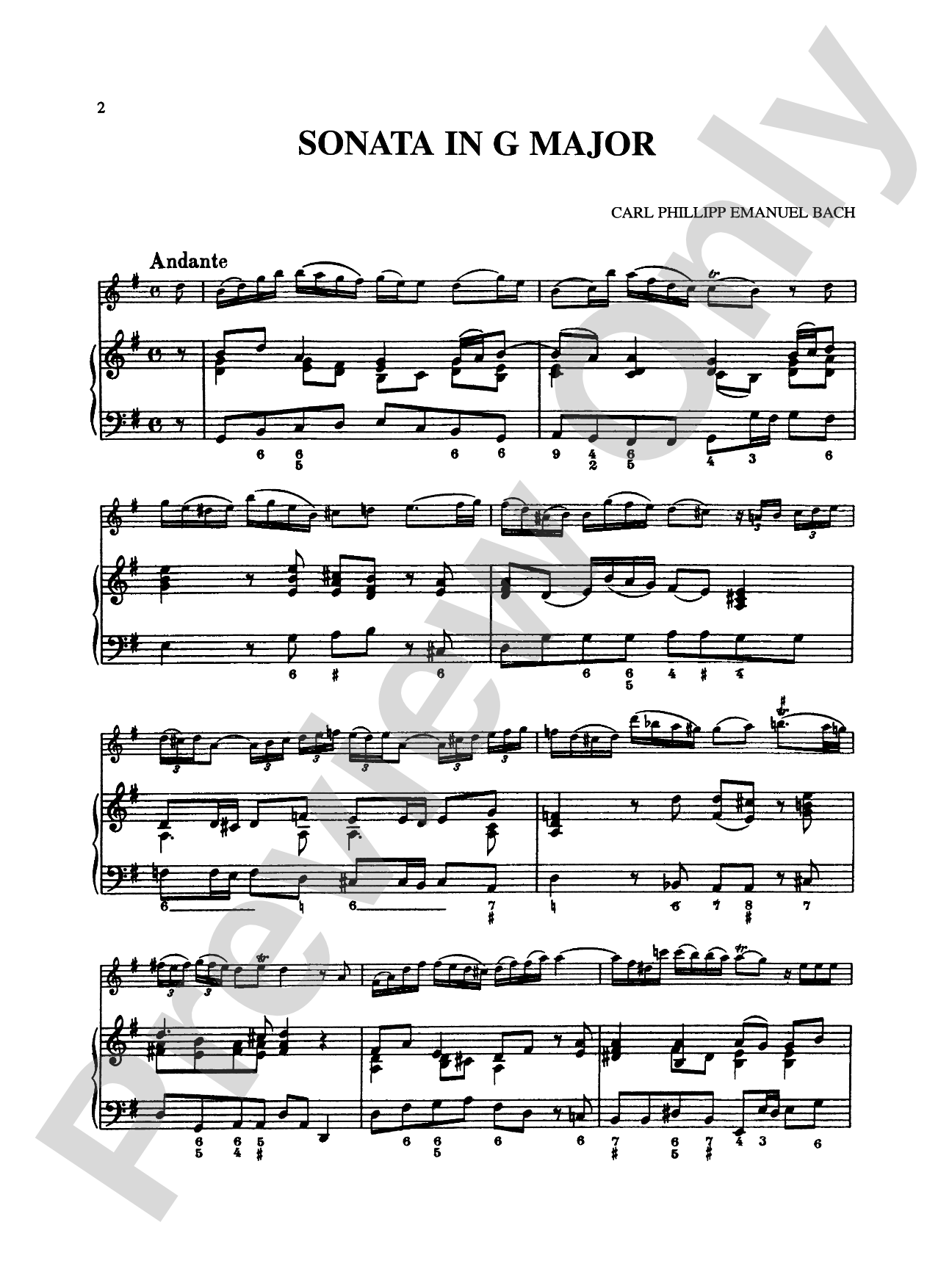 Bach: Four Sonatas: Flute Part(s)