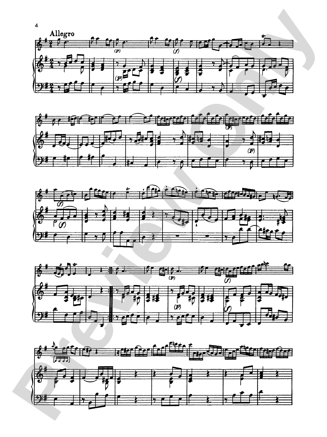 Bach: Four Sonatas: Flute Part(s)