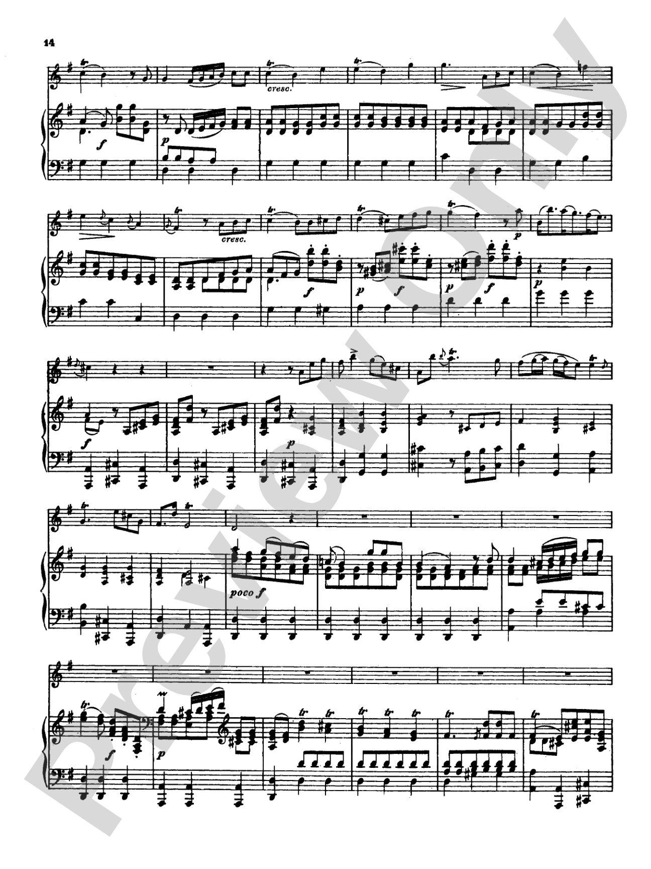 Great: Four Concertos for Flute and Piano: Flute Book
