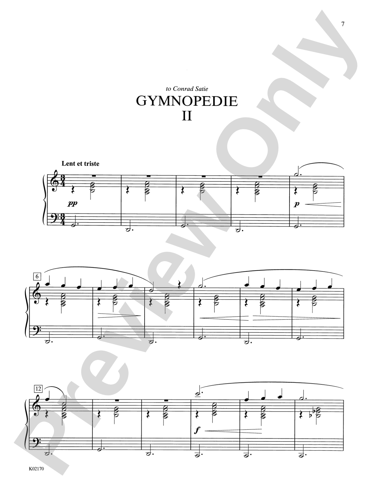 Satie: Three Gymnopedies