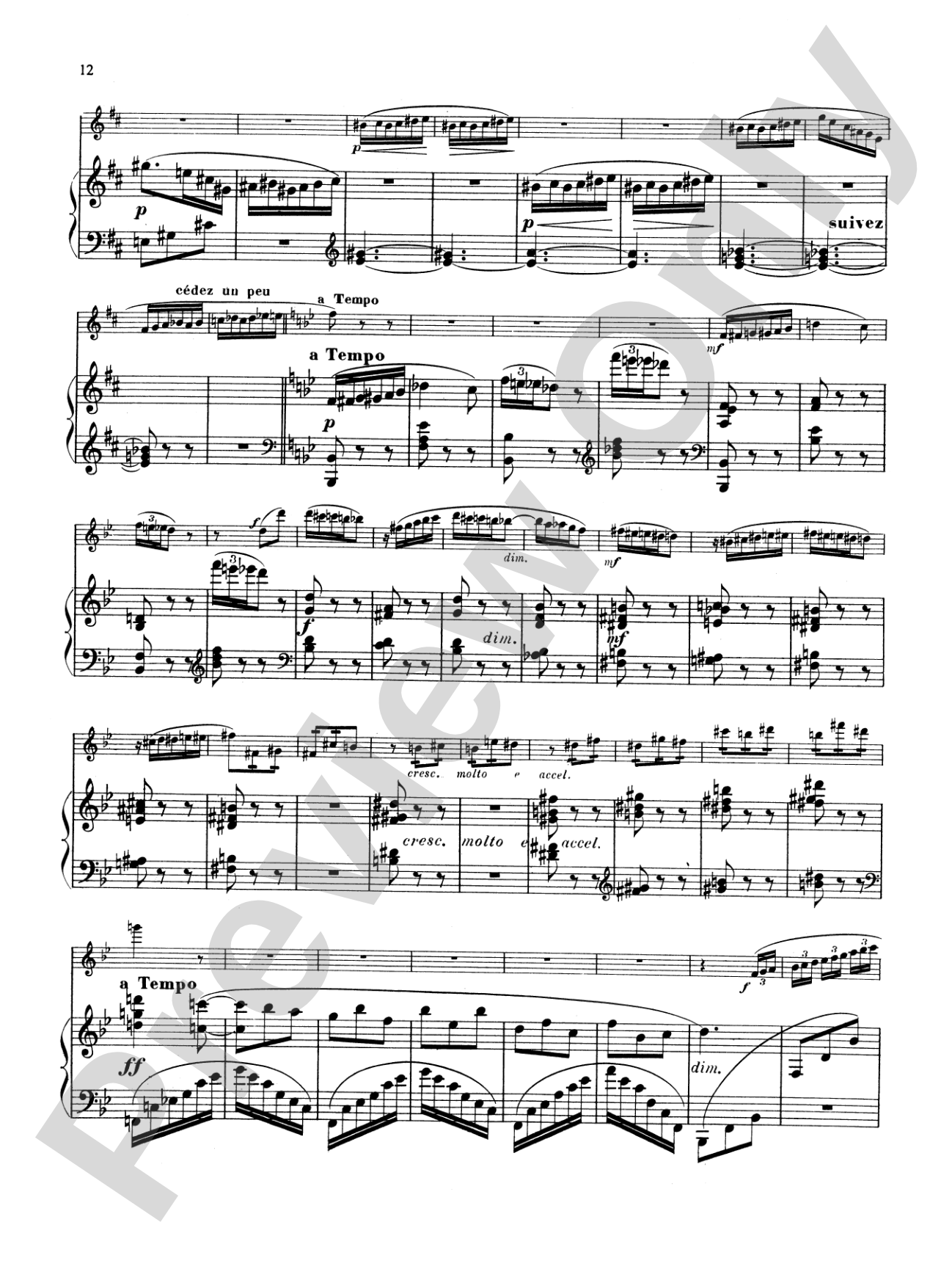 Hüe: Fantaisie and Serenade: Flute Part(s)