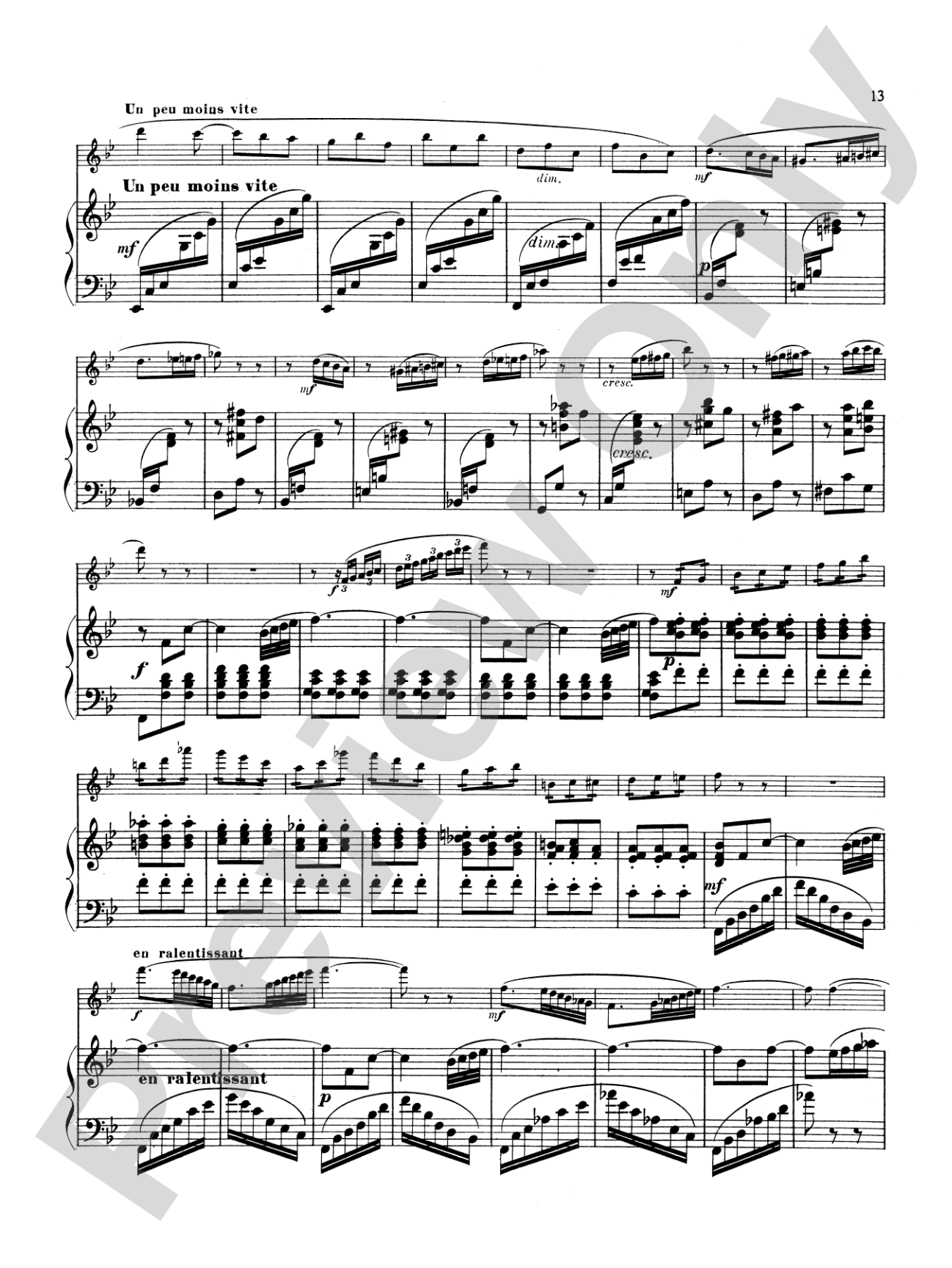 Hüe: Fantaisie and Serenade: Flute Part(s)