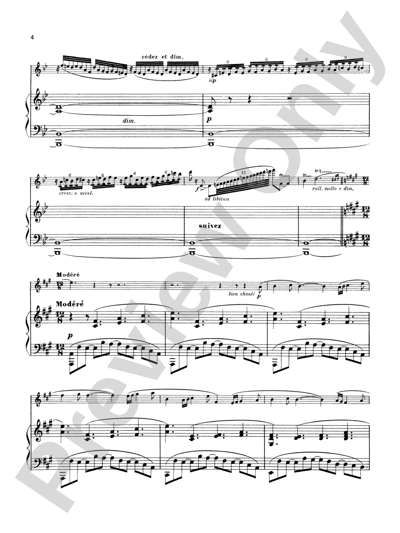 Hüe: Fantaisie and Serenade: Flute Part(s)