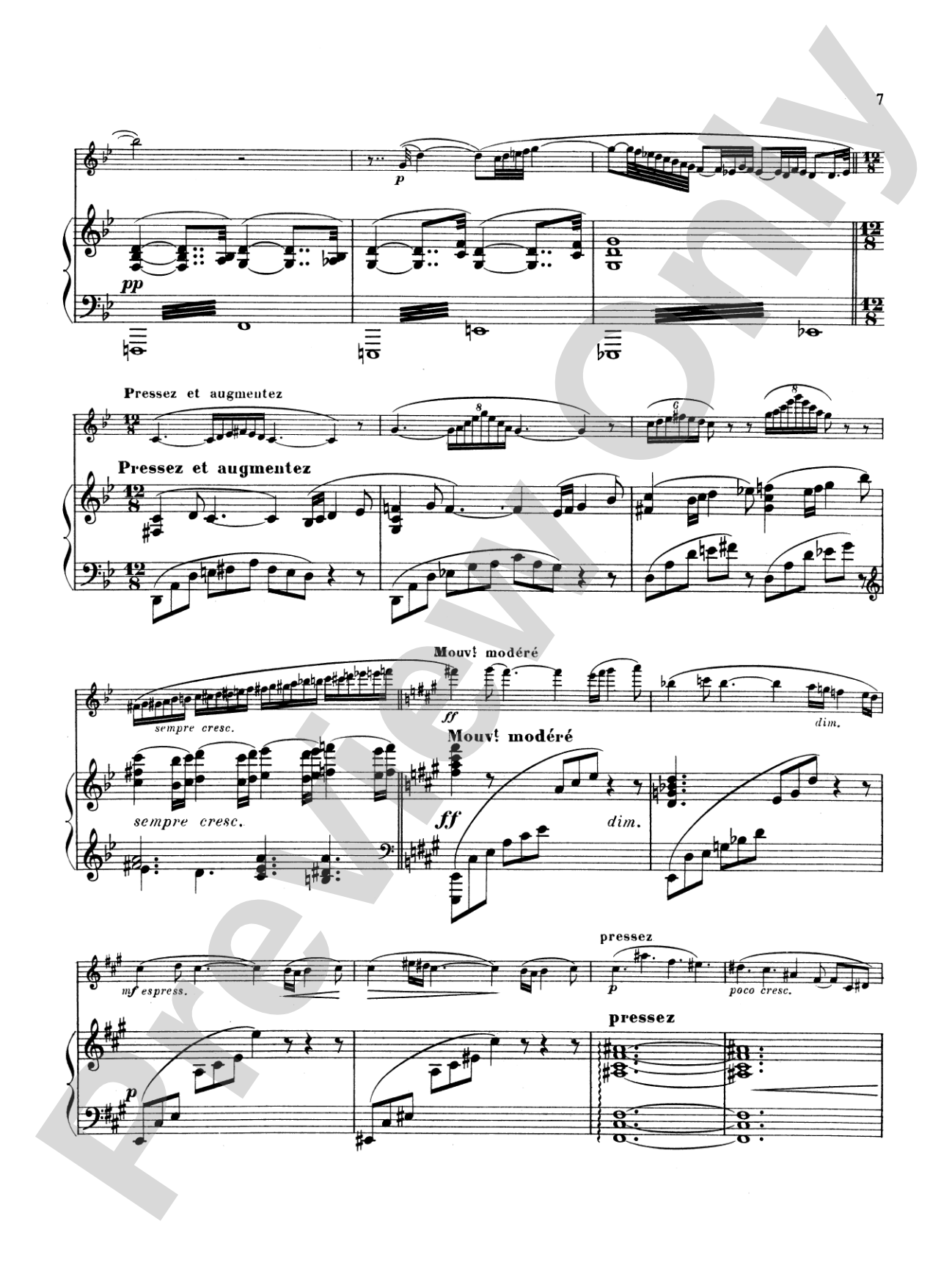 Hüe: Fantaisie and Serenade: Flute Part(s)