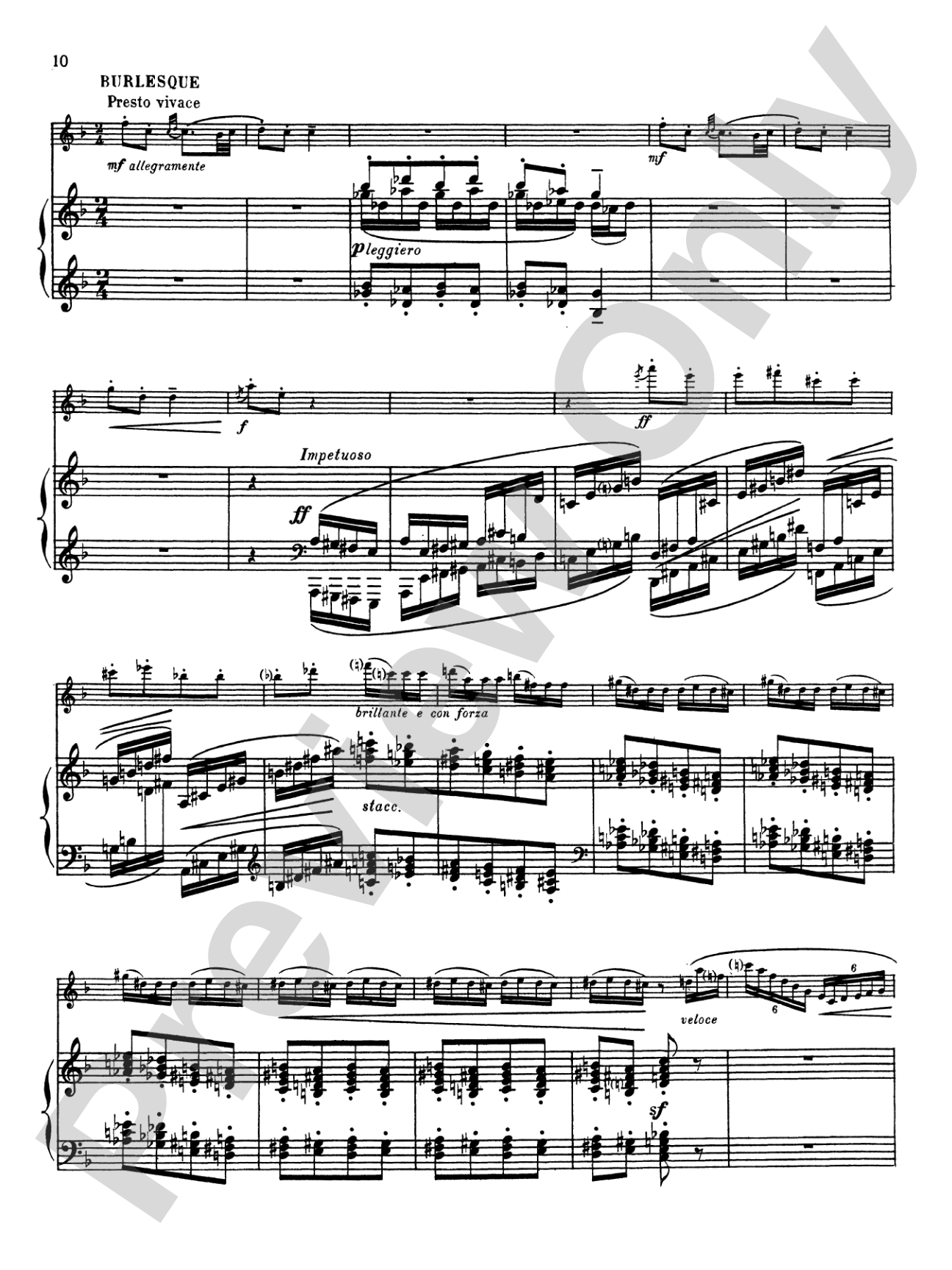 Casella: Sicilienne and Burlesque: Flute Part(s)