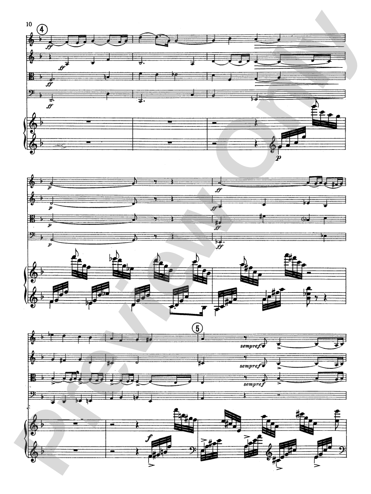 Fauré: Quintet, Op. 89 in D Minor: String Quintet Book