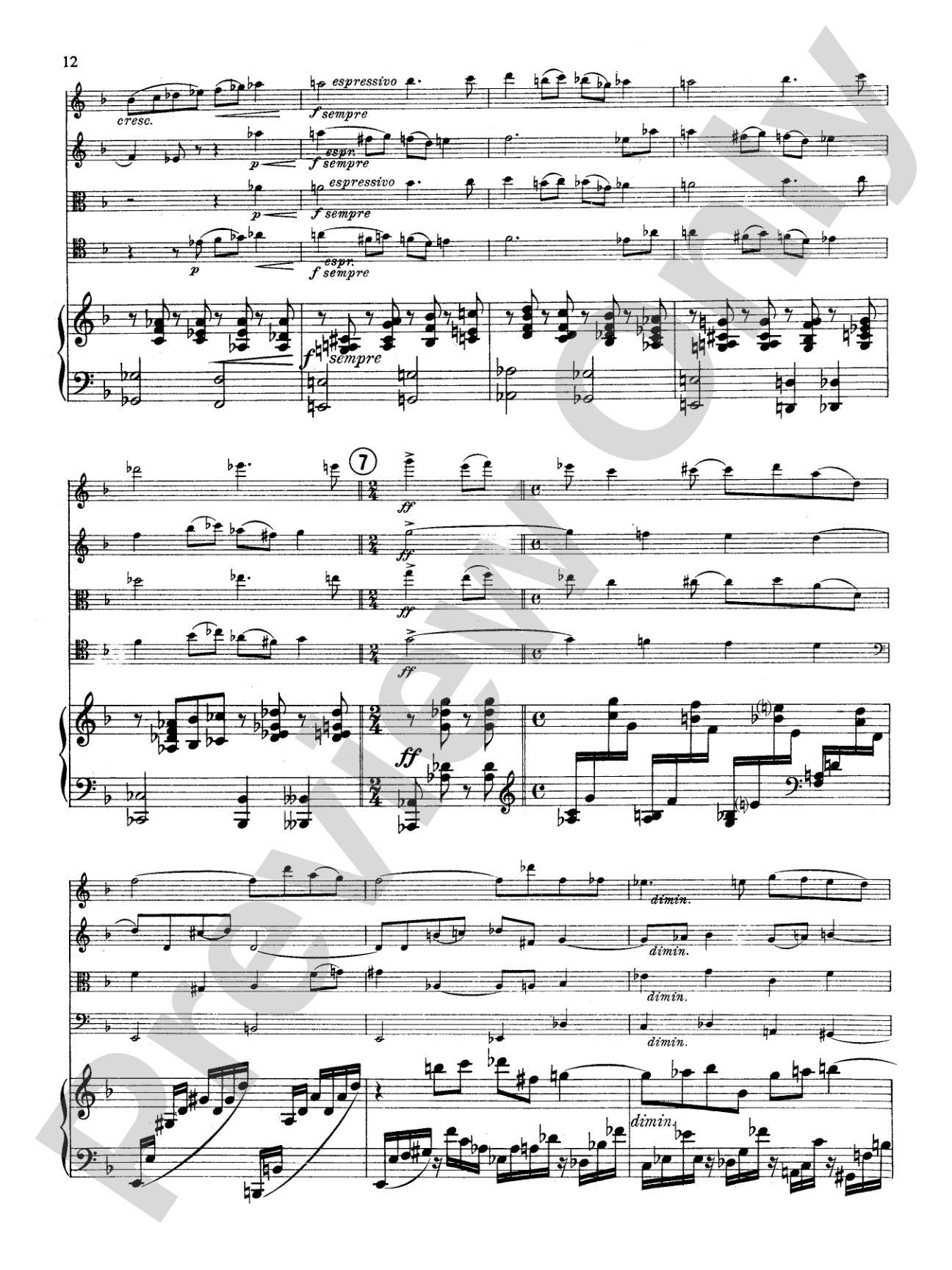 Fauré: Quintet, Op. 89 in D Minor: String Quintet Book
