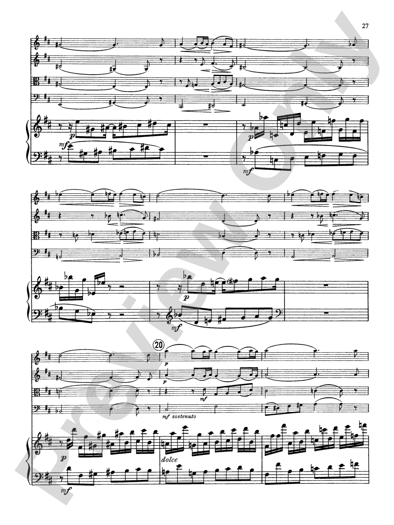 Fauré: Quintet, Op. 89 in D Minor: String Quintet Book