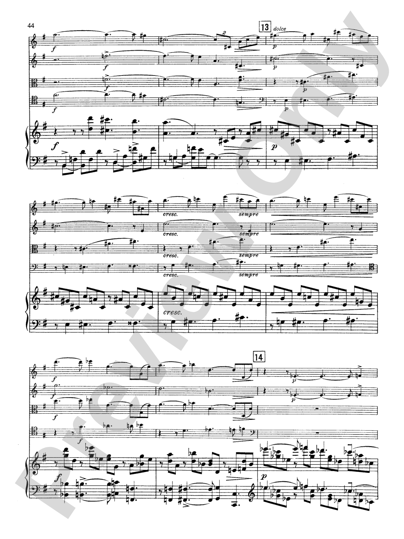 Fauré: Quintet, Op. 89 in D Minor: String Quintet Book