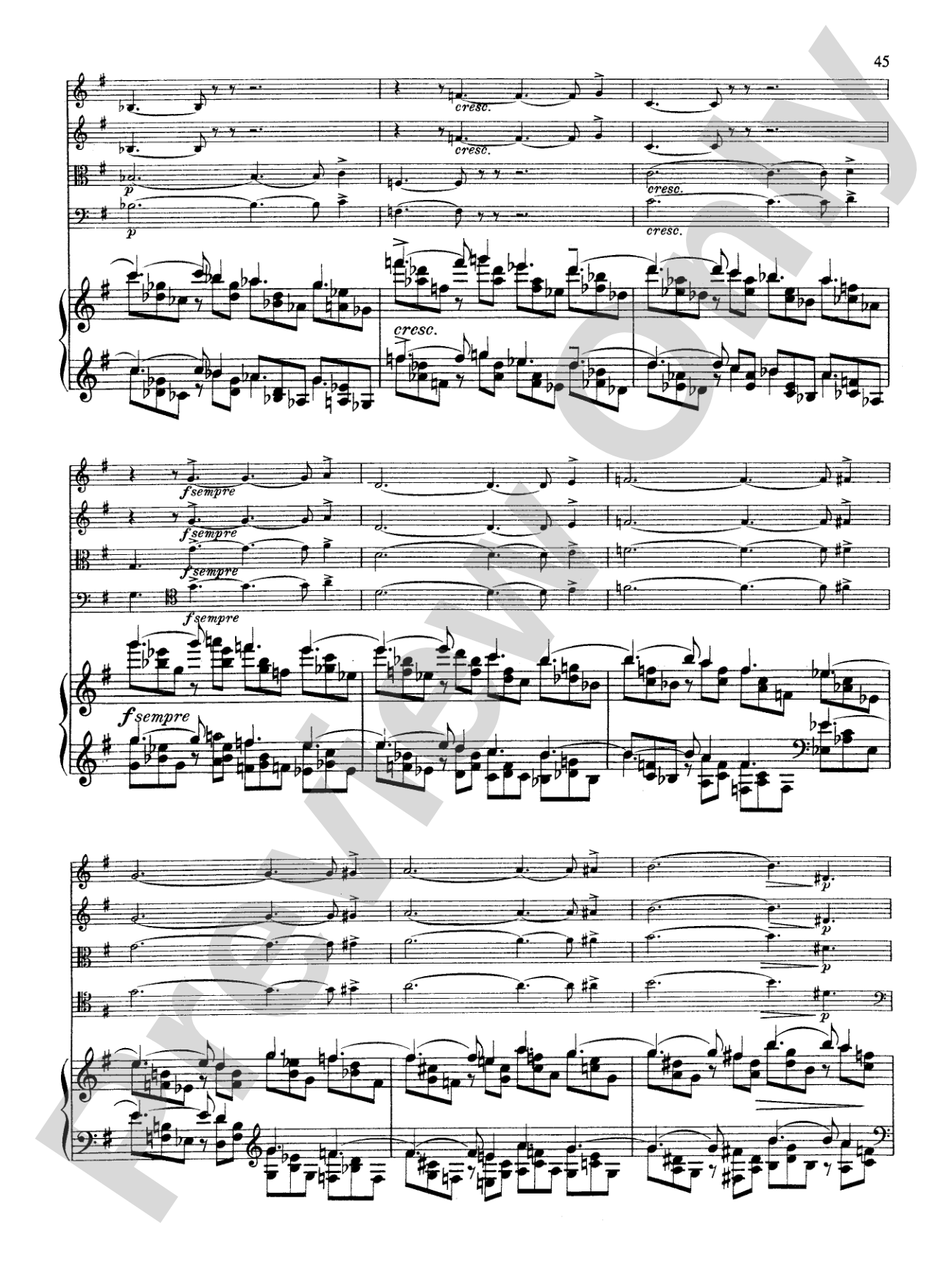 Fauré: Quintet, Op. 89 in D Minor: String Quintet Book