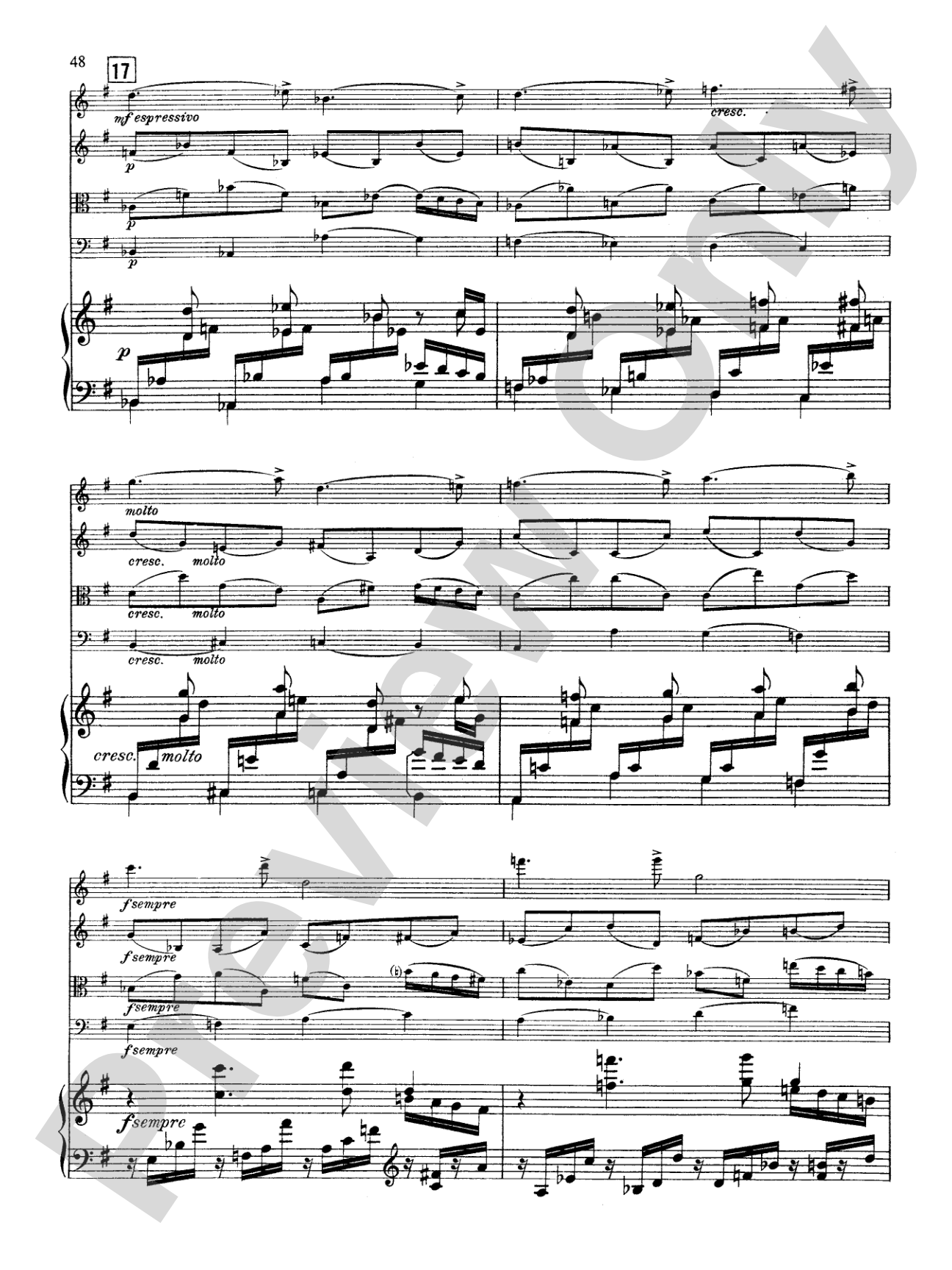 Fauré: Quintet, Op. 89 in D Minor: String Quintet Book