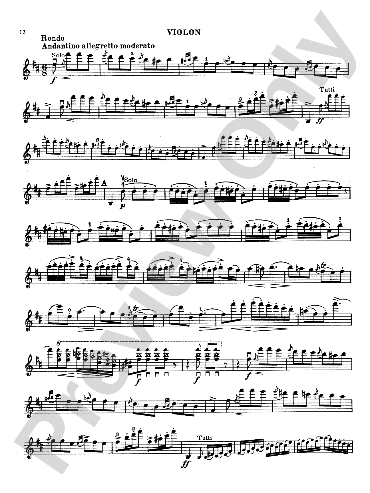 Paganini: Concerto No. 2 in B Minor, Op. 7: Violin Book