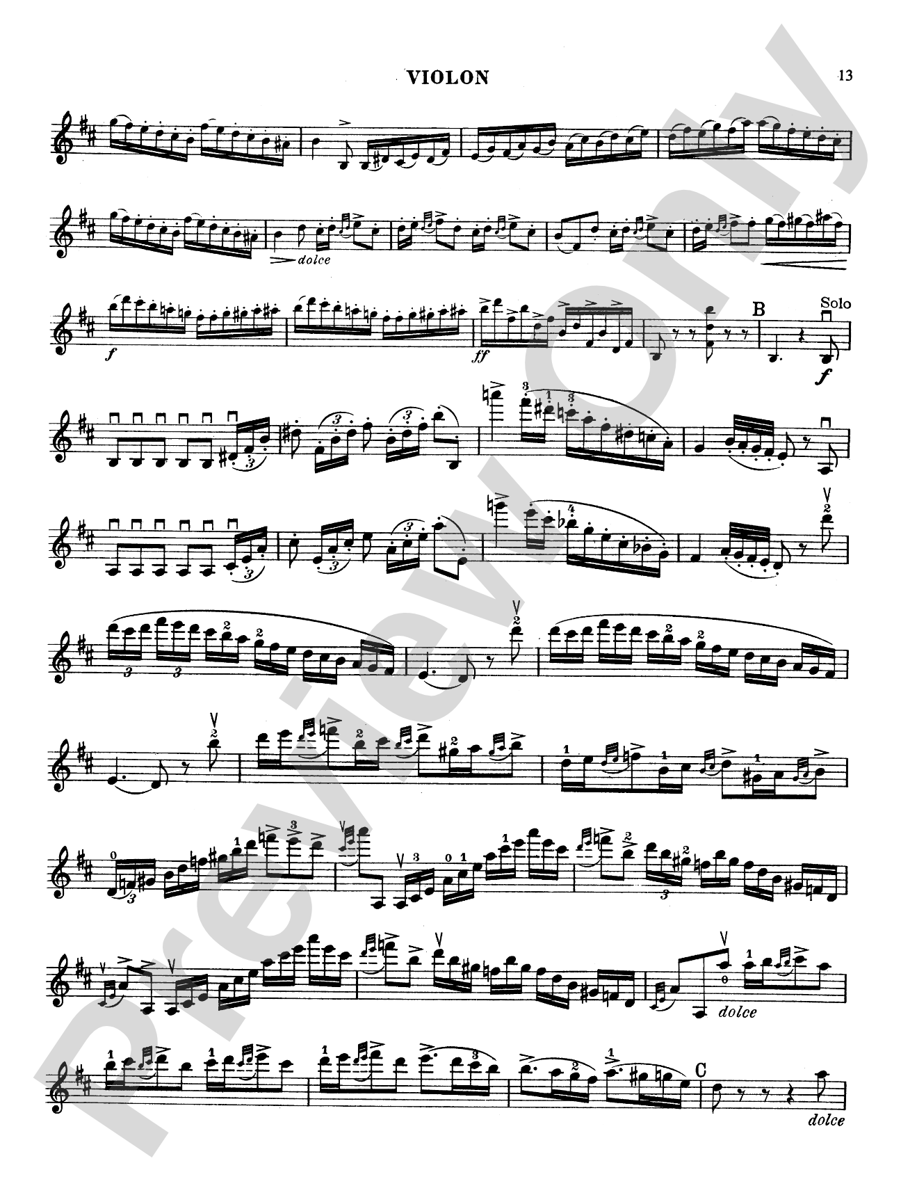 Paganini: Concerto No. 2 in B Minor, Op. 7: Violin Book