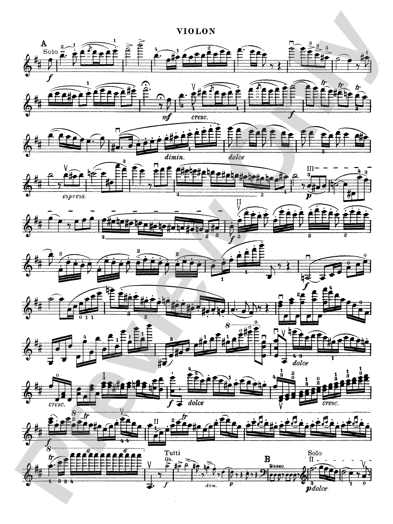 Paganini: Concerto No. 2 in B Minor, Op. 7: Violin Book