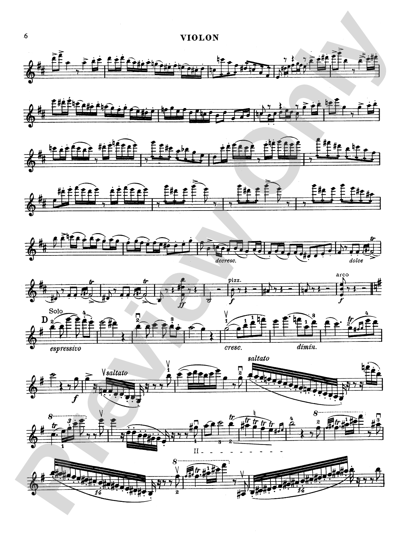 Paganini: Concerto No. 2 in B Minor, Op. 7: Violin Book