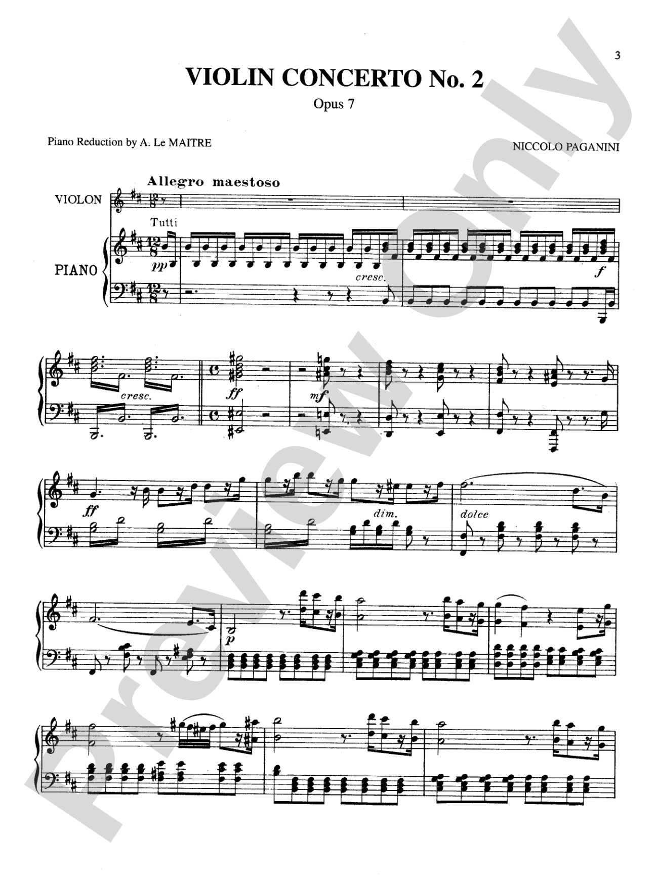 Paganini: Concerto No. 2 in B Minor, Op. 7