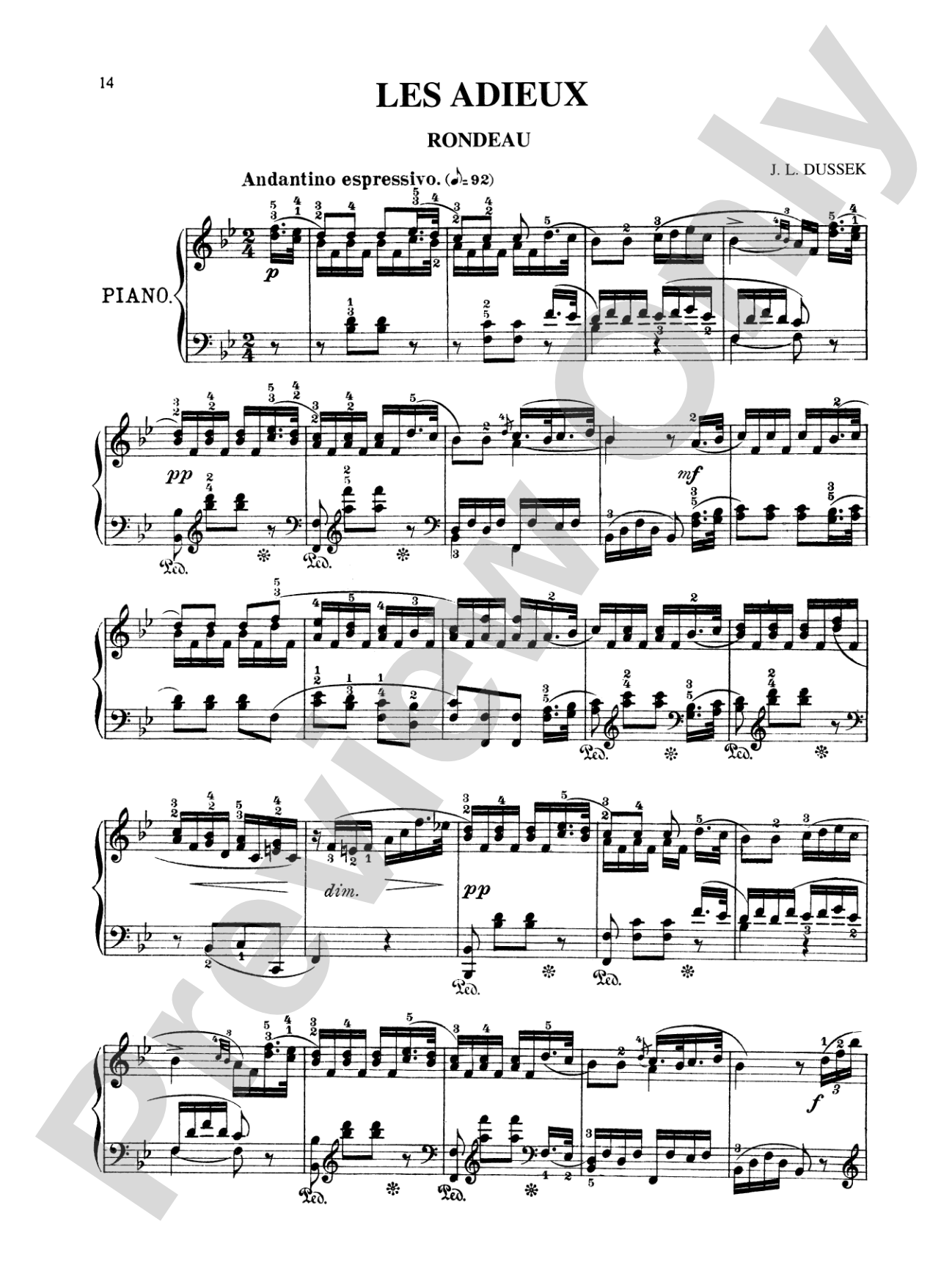 Dussek: Six Pieces