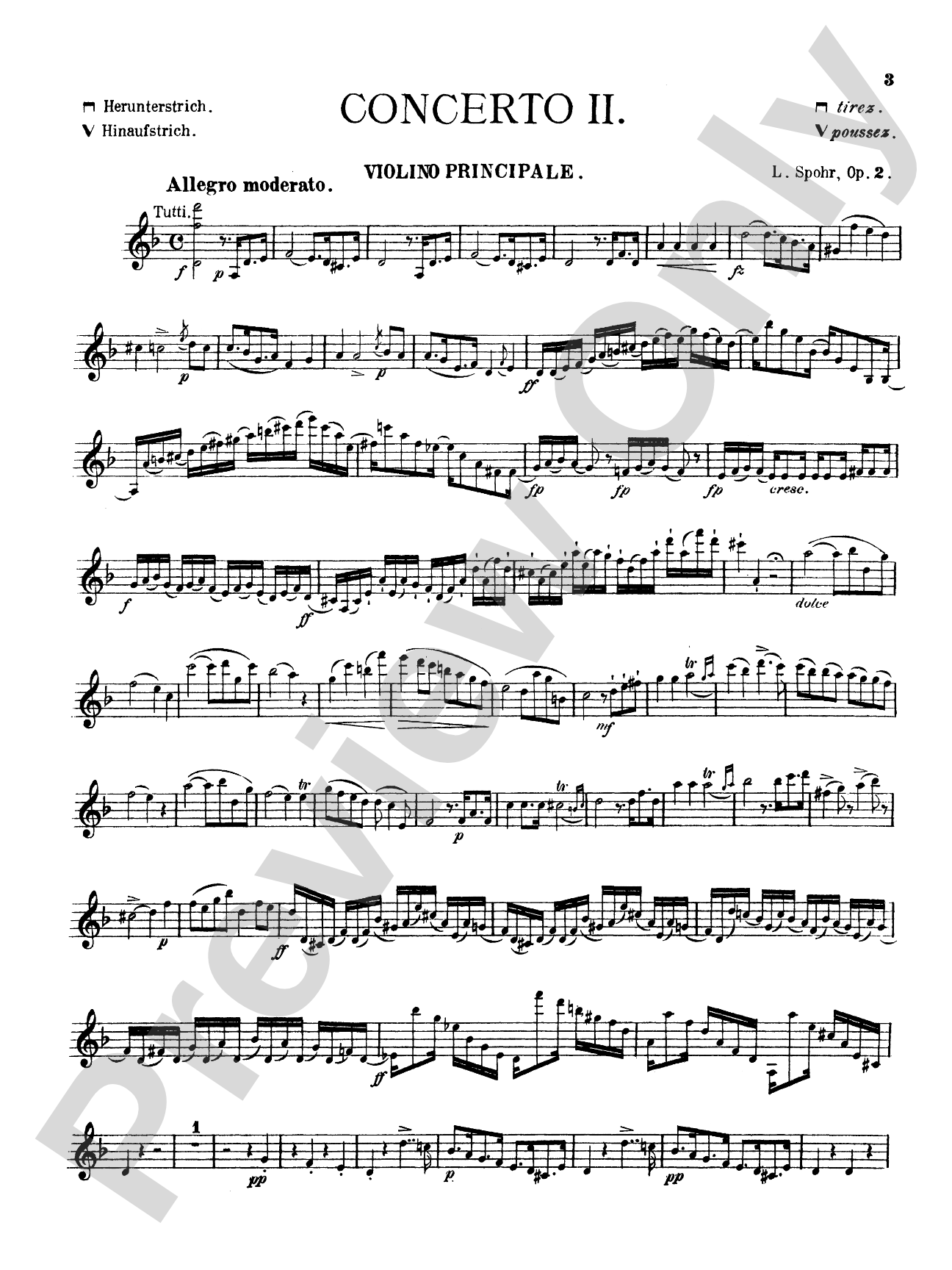 Spohr: Concerto No. 2 in D Minor, Op. 2: Violin Book