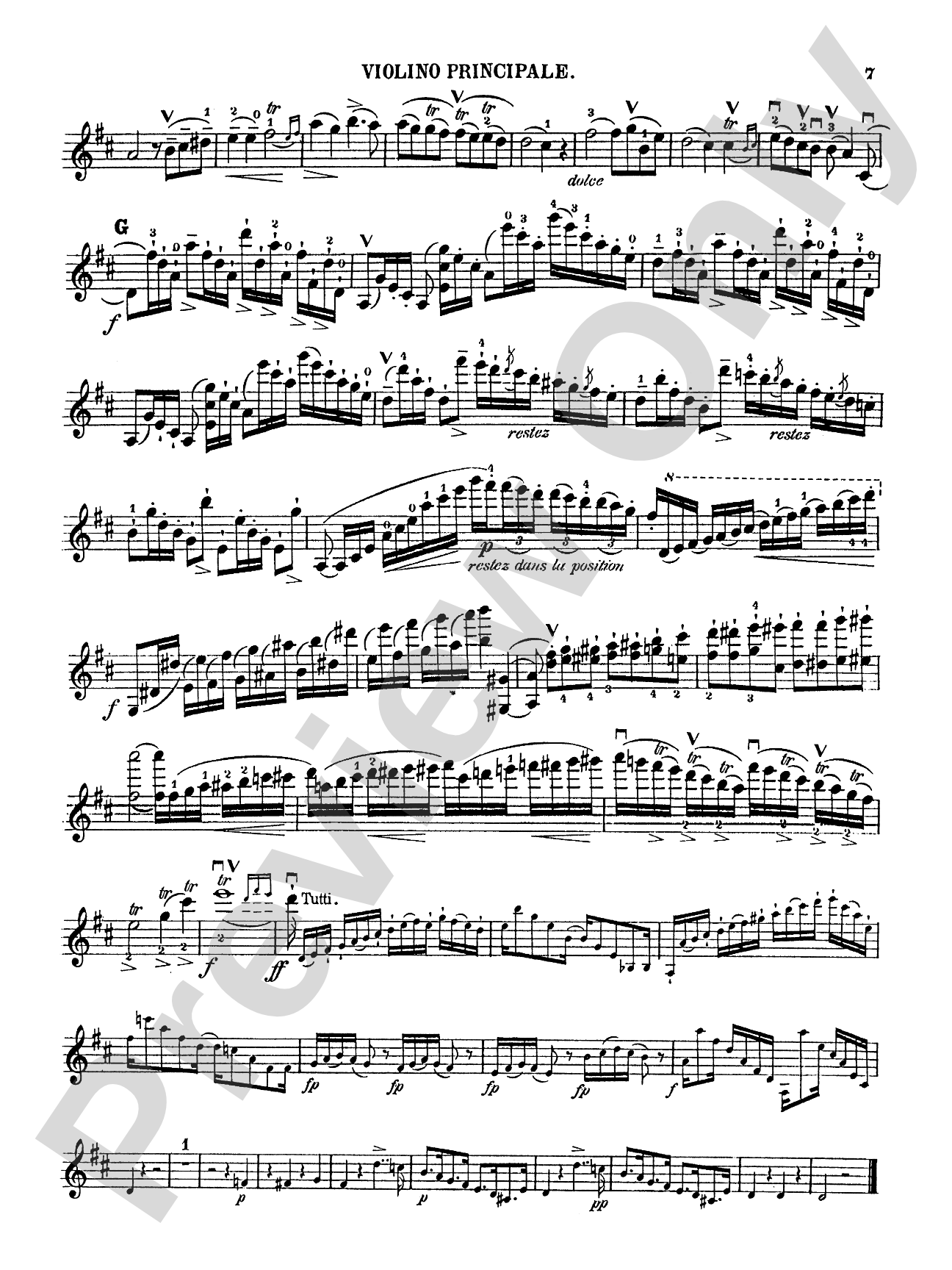 Spohr: Concerto No. 2 in D Minor, Op. 2: Violin Book