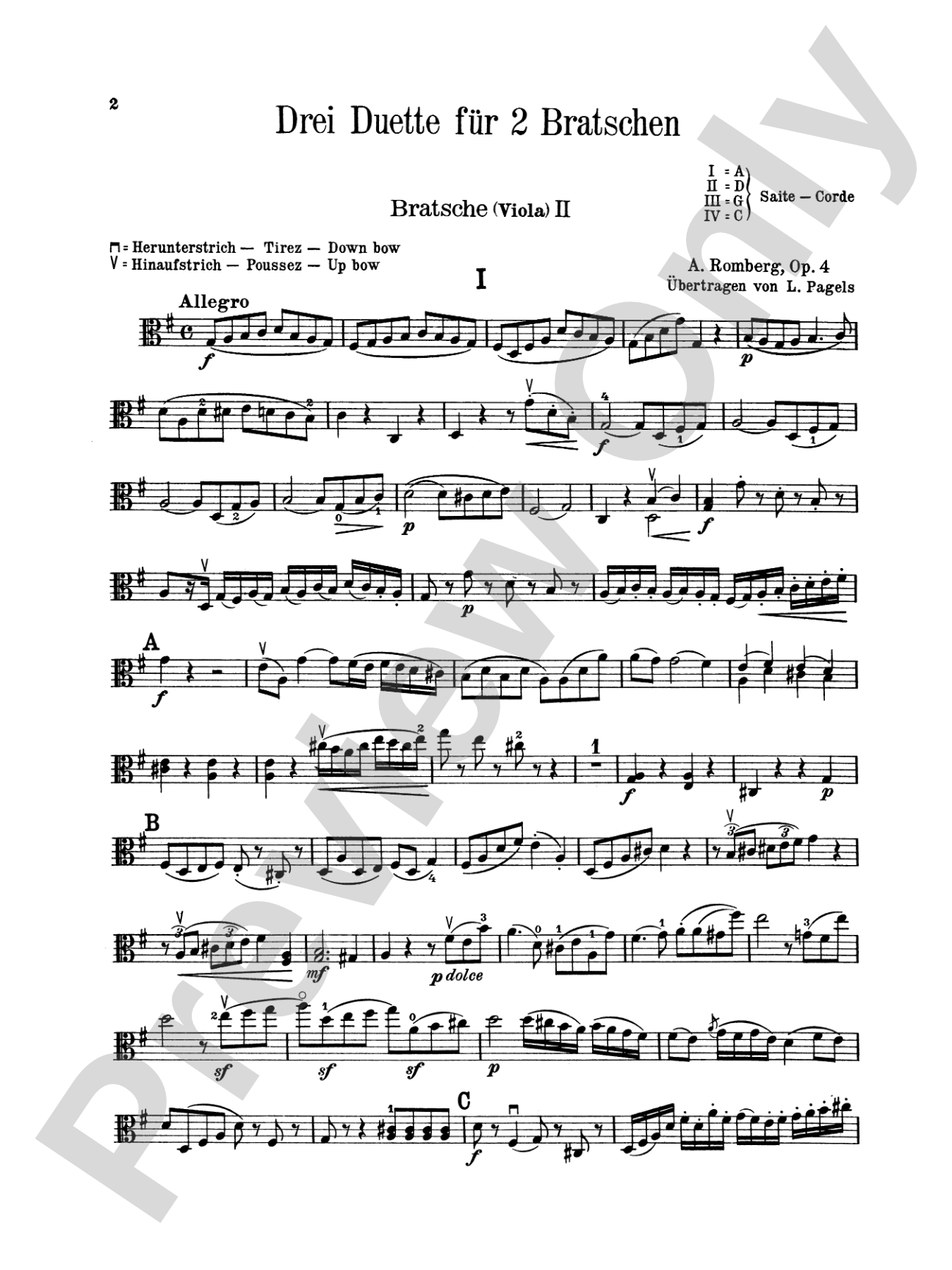Romberg: Three Duets, Op. 4