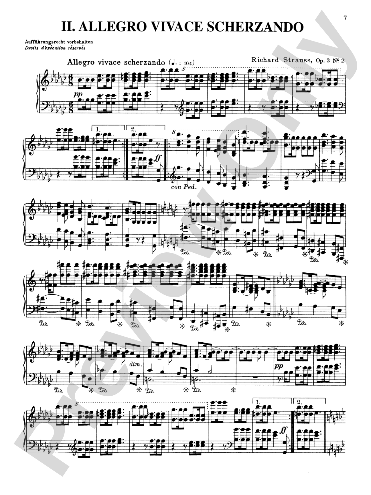 Strauss: Piano Pieces, Op. 3