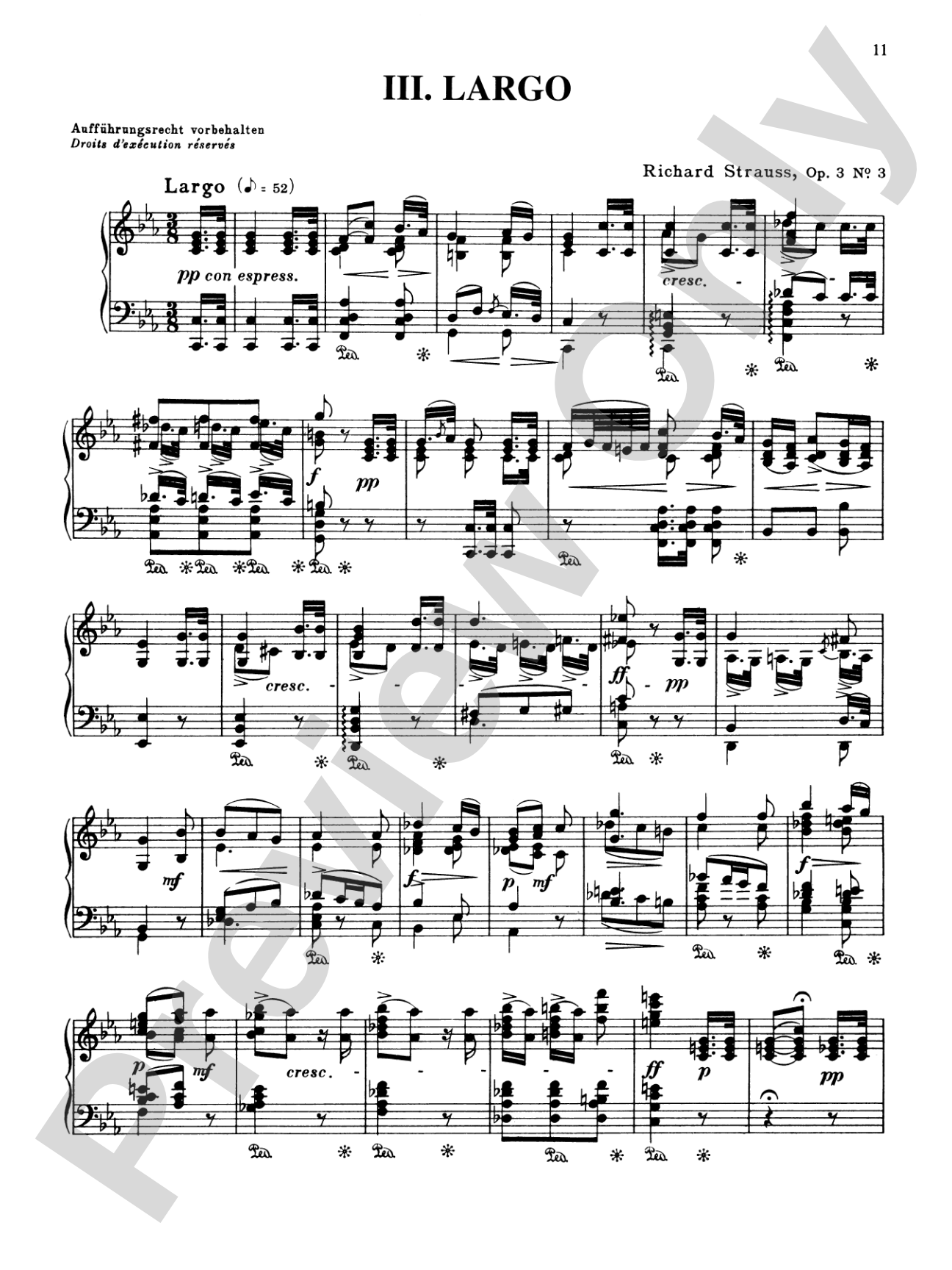 Strauss: Piano Pieces, Op. 3